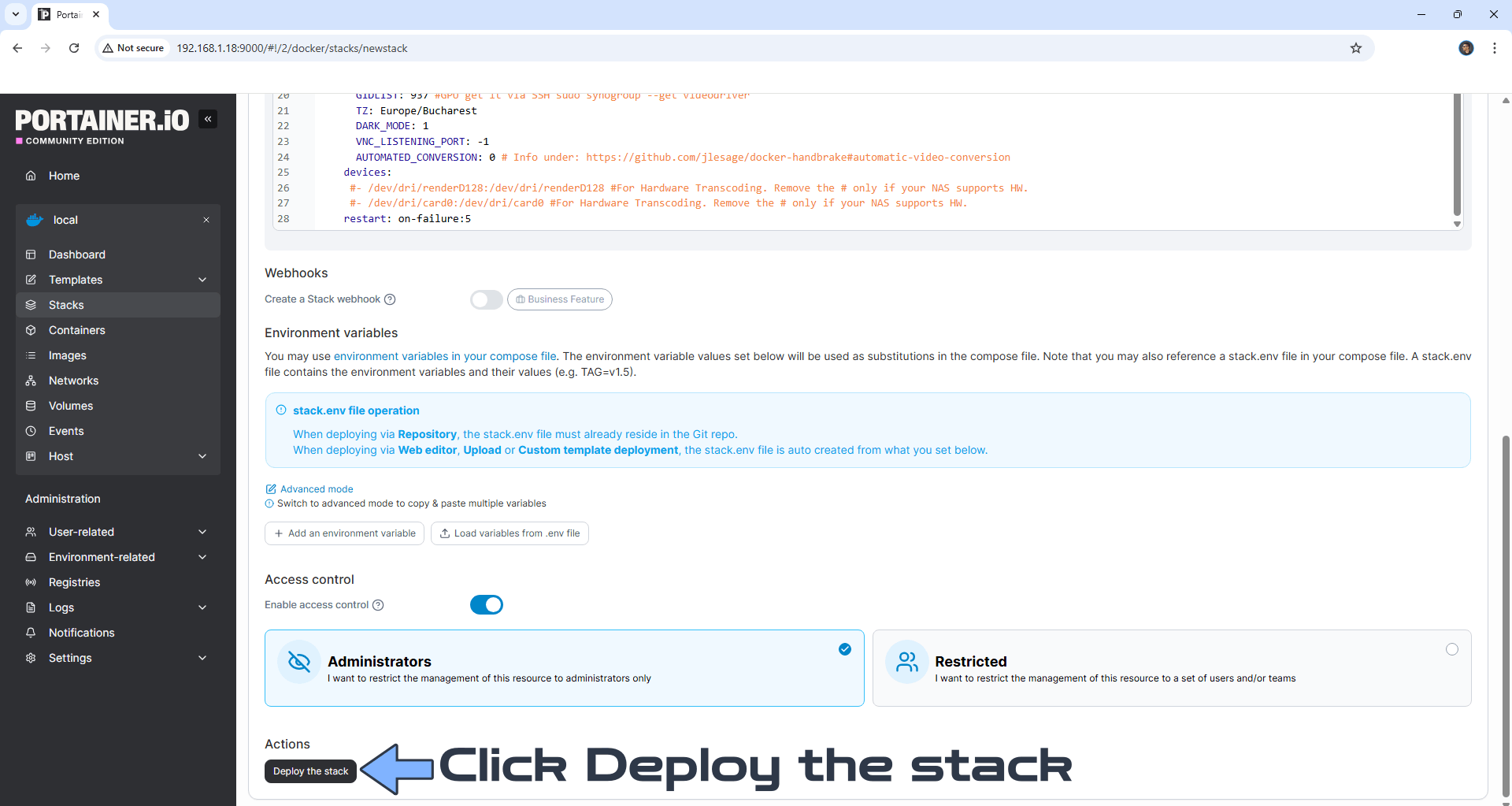 HandBrake Synology NAS Set up 4 new 2028
