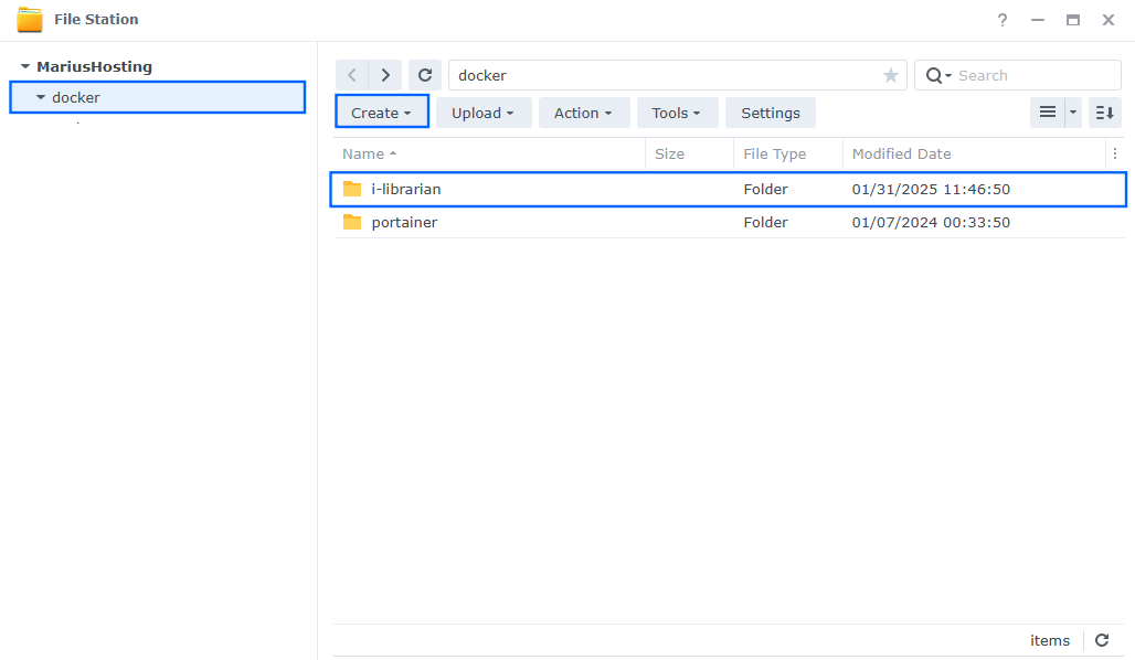 I-Librarian Synology NAS set up 1