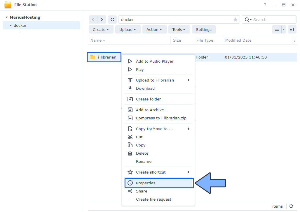 I-Librarian Synology NAS set up 2