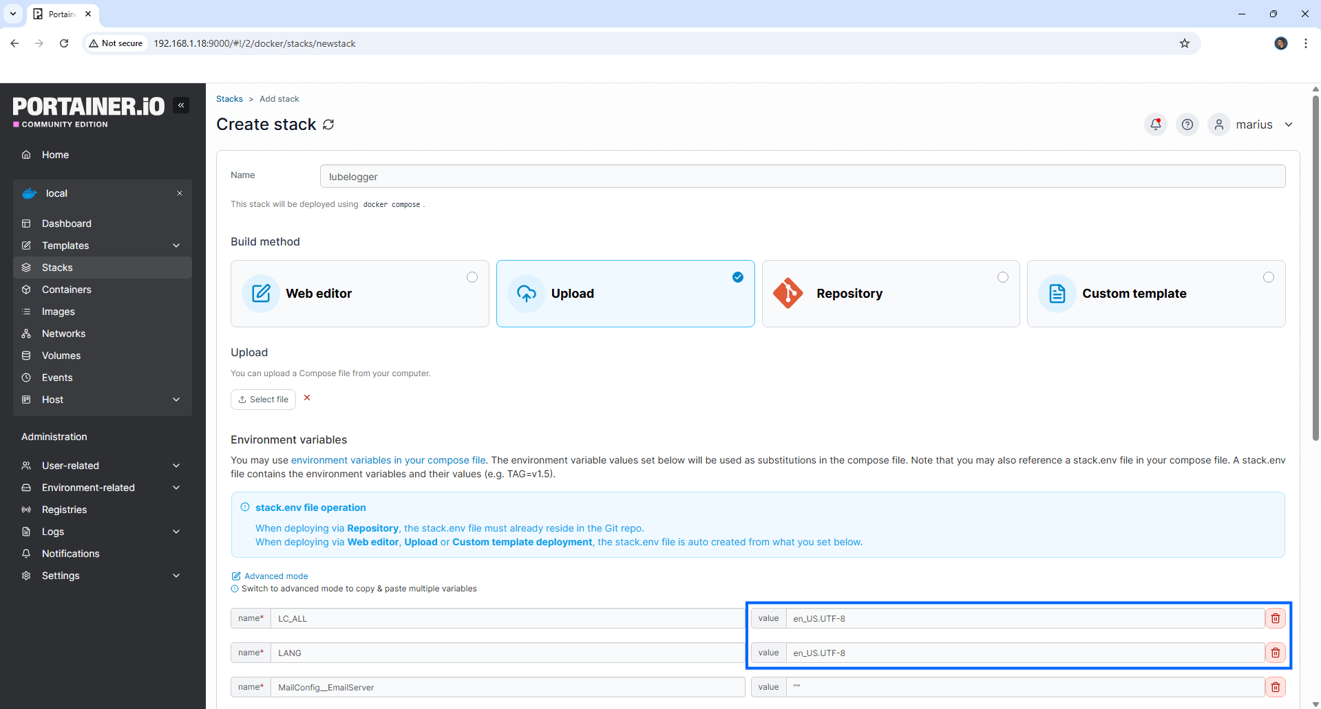 LubeLogger Synology NAS Set up 3 new 2027