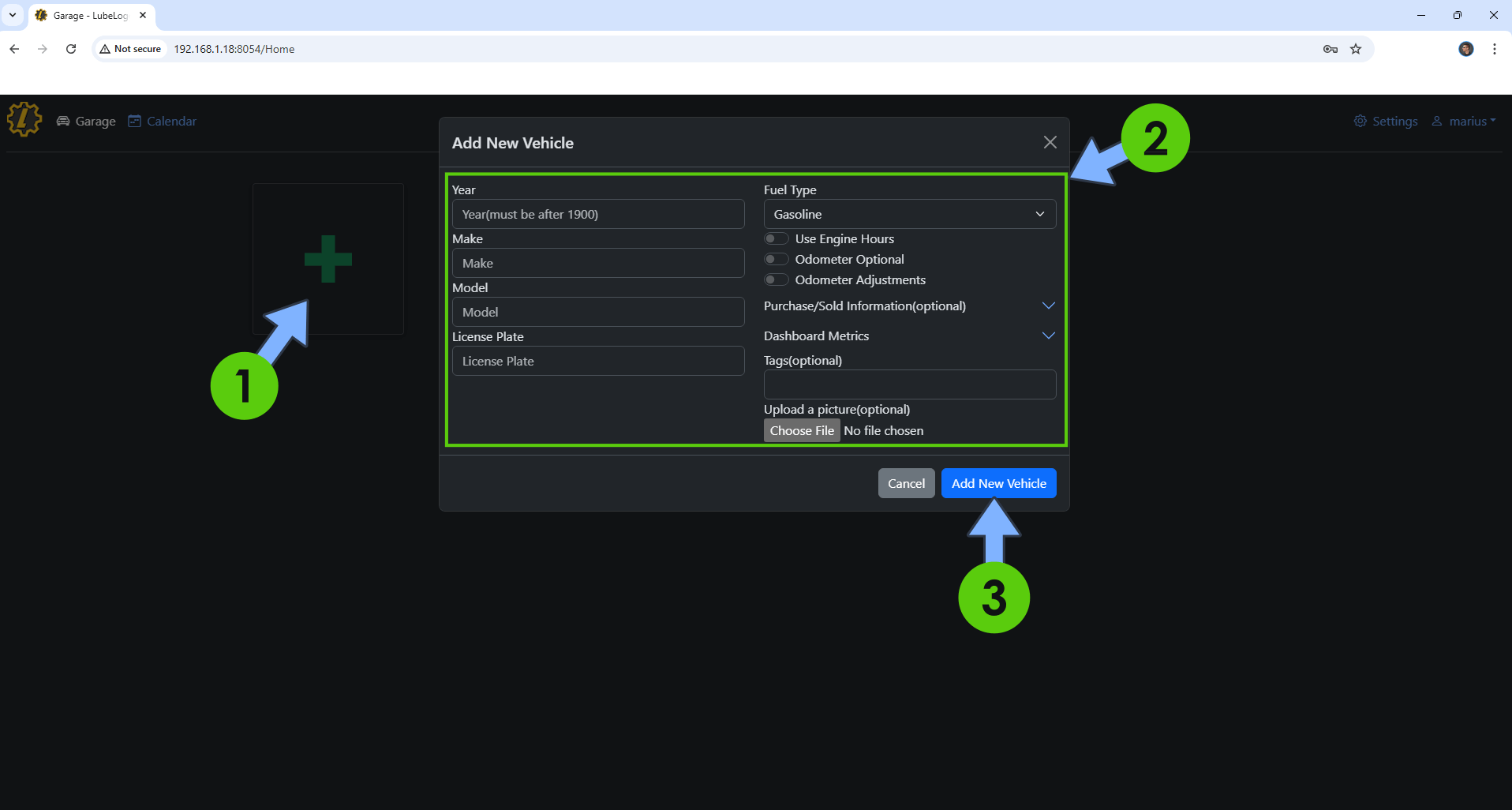 LubeLogger Synology NAS Set up 6-2 new 2026