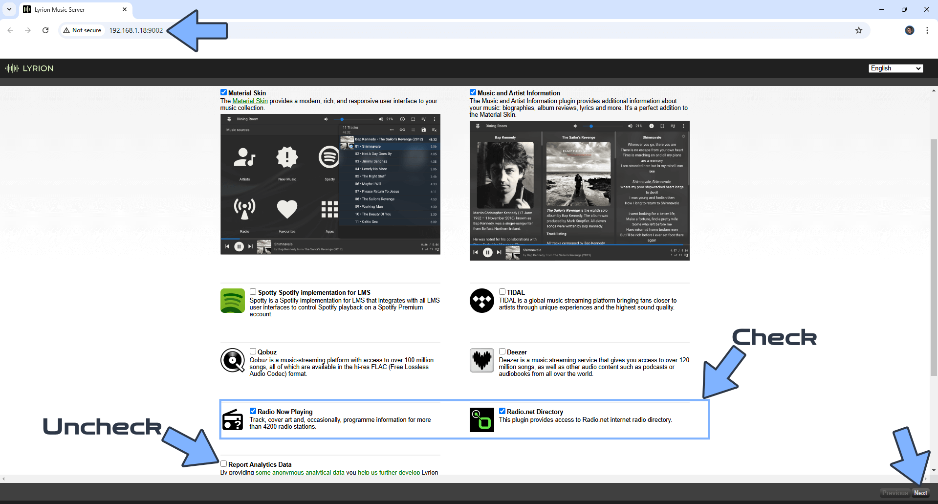 Lyrion Music Server Synology NAS Set up 7