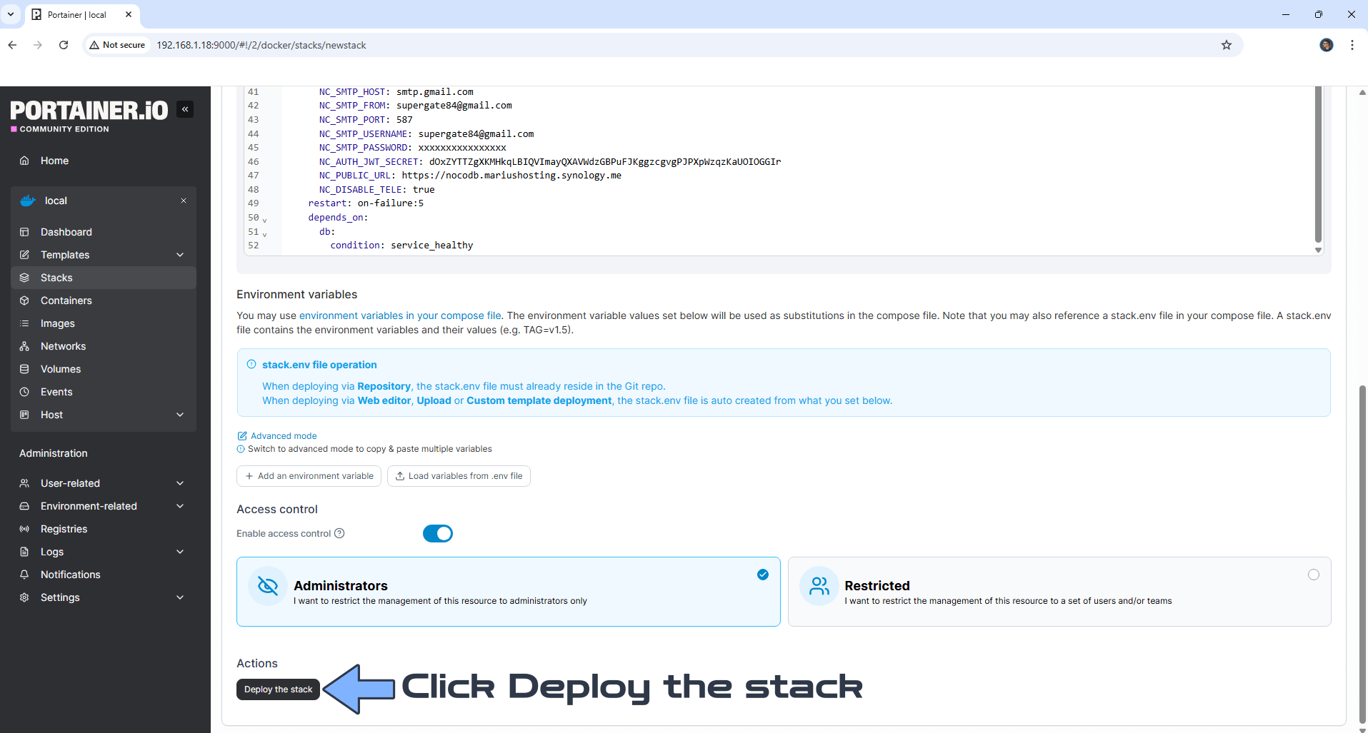 NocoDB Synology NAS Set up 14 new 2027