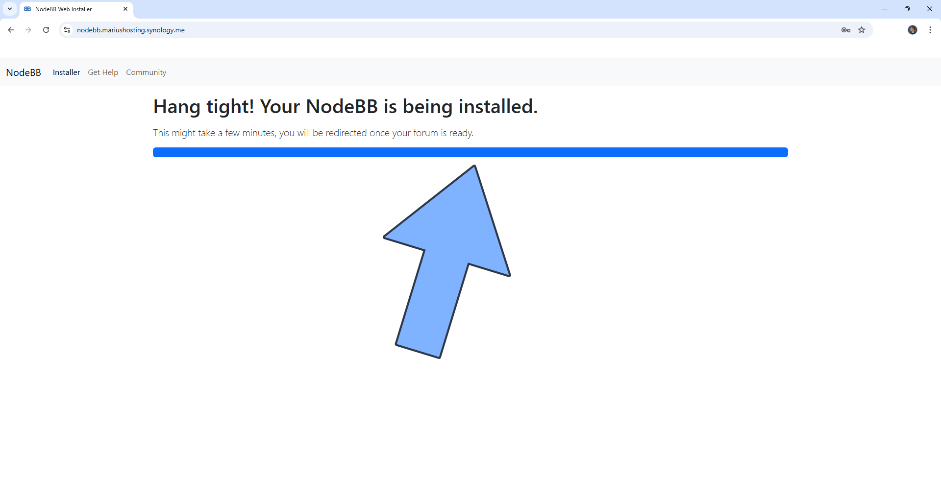 NodeBB Synology NAS Set up 15