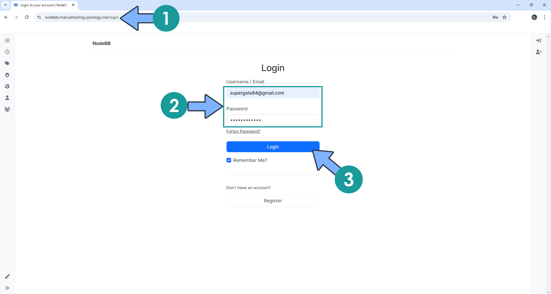 NodeBB Synology NAS Set up 17