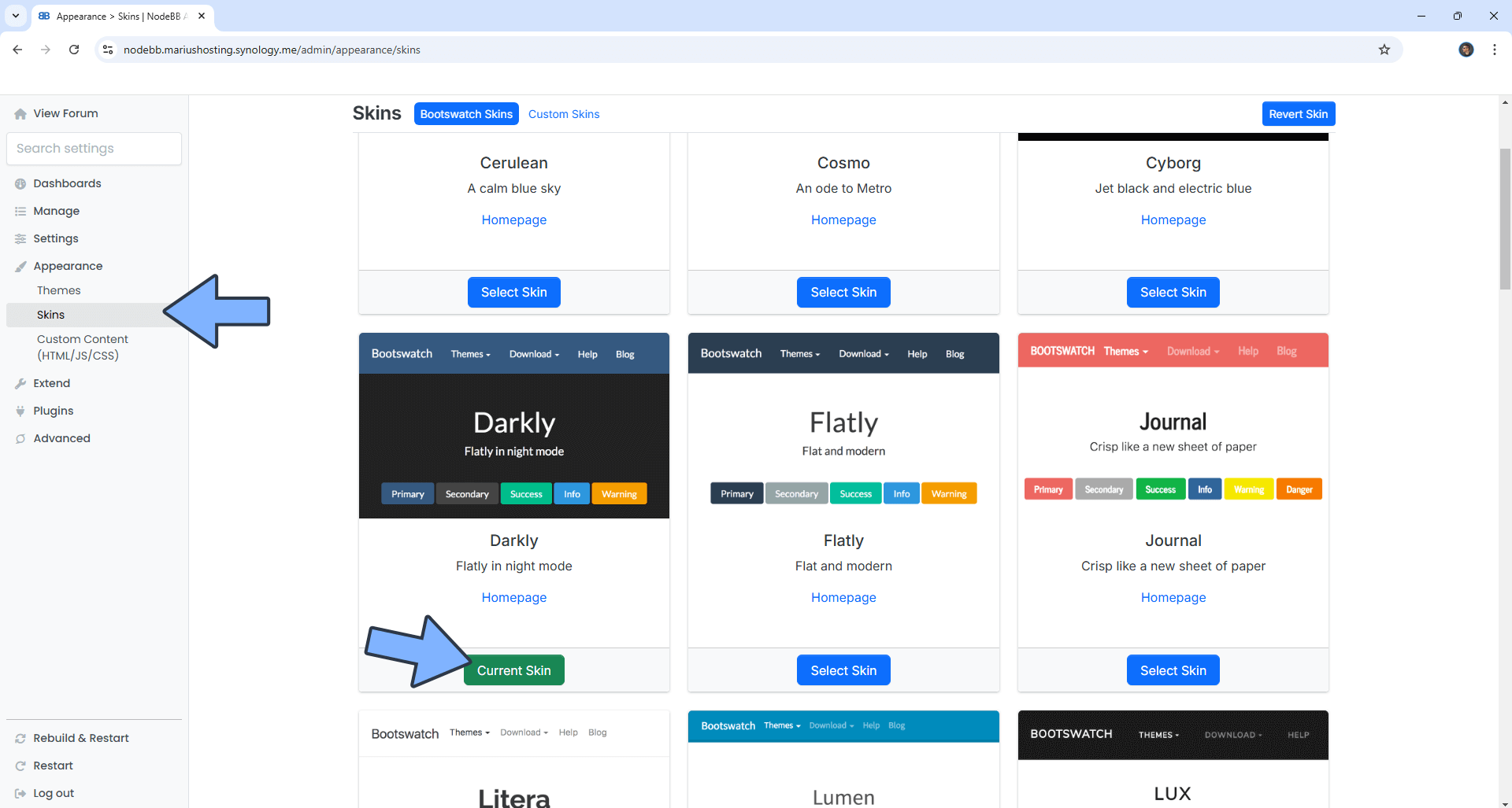 NodeBB Synology NAS Set up 19