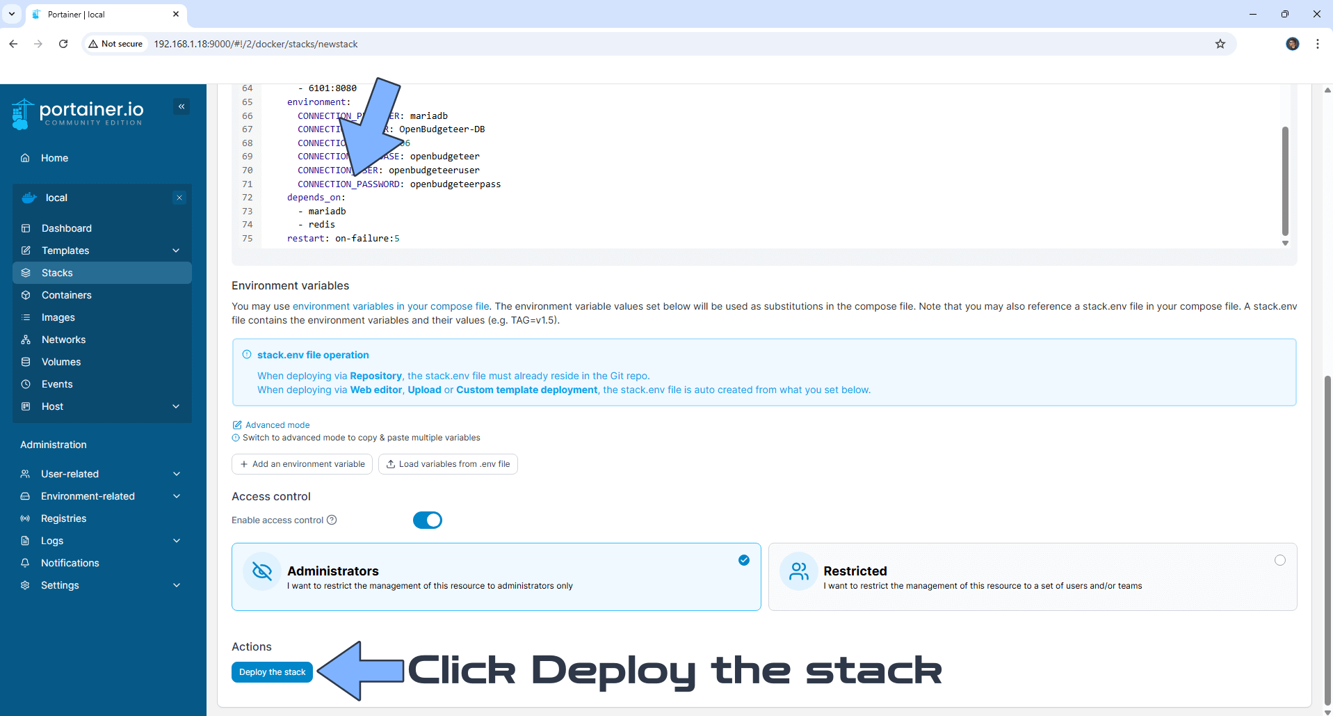 OpenBudgeteer Synology NAS Set up 4 new 2026