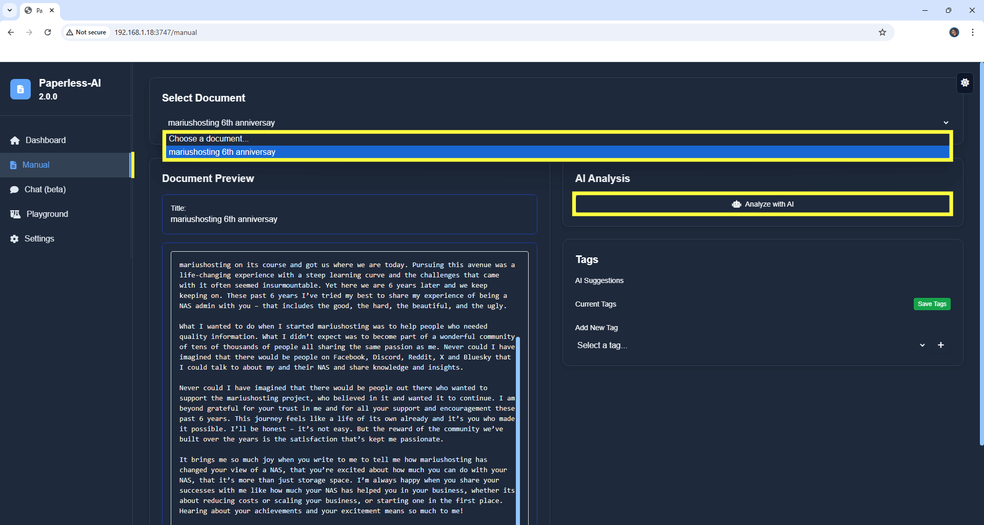 Paperless-AI Synology NAS Set up 22