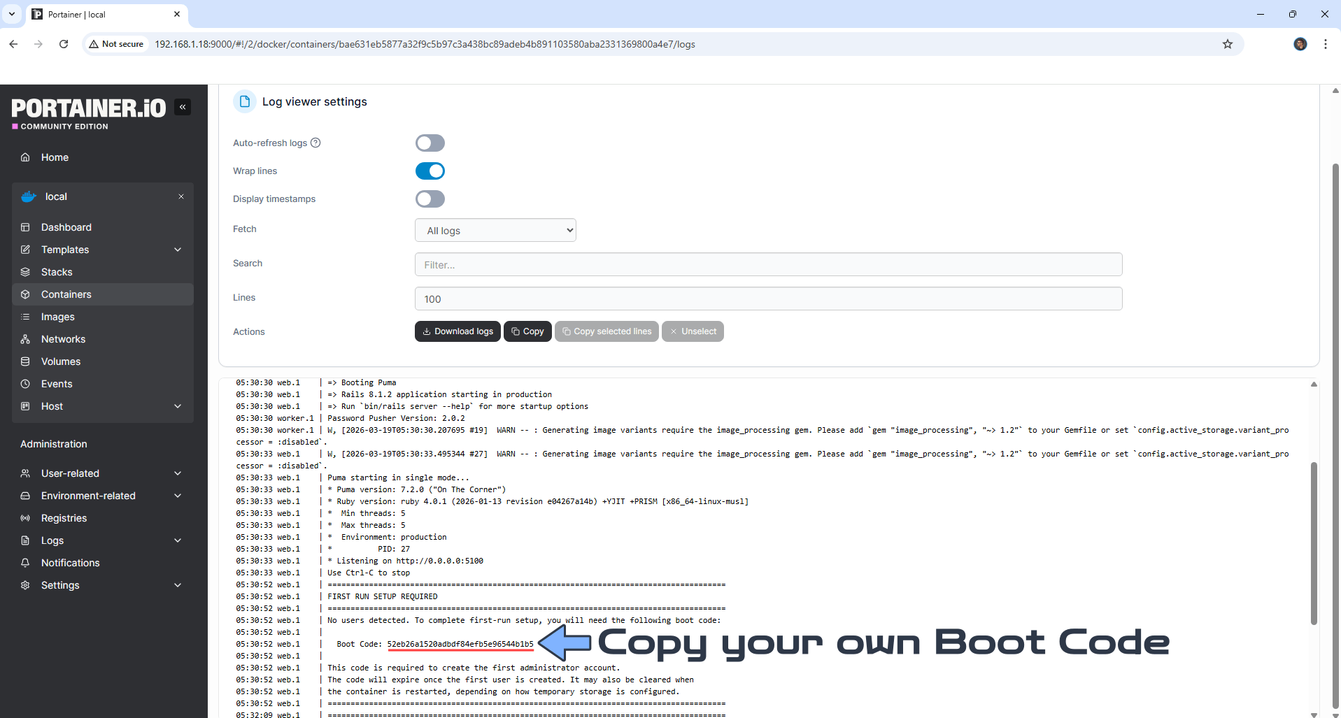 Password Pusher Synology NAS Set up 13 new 2030