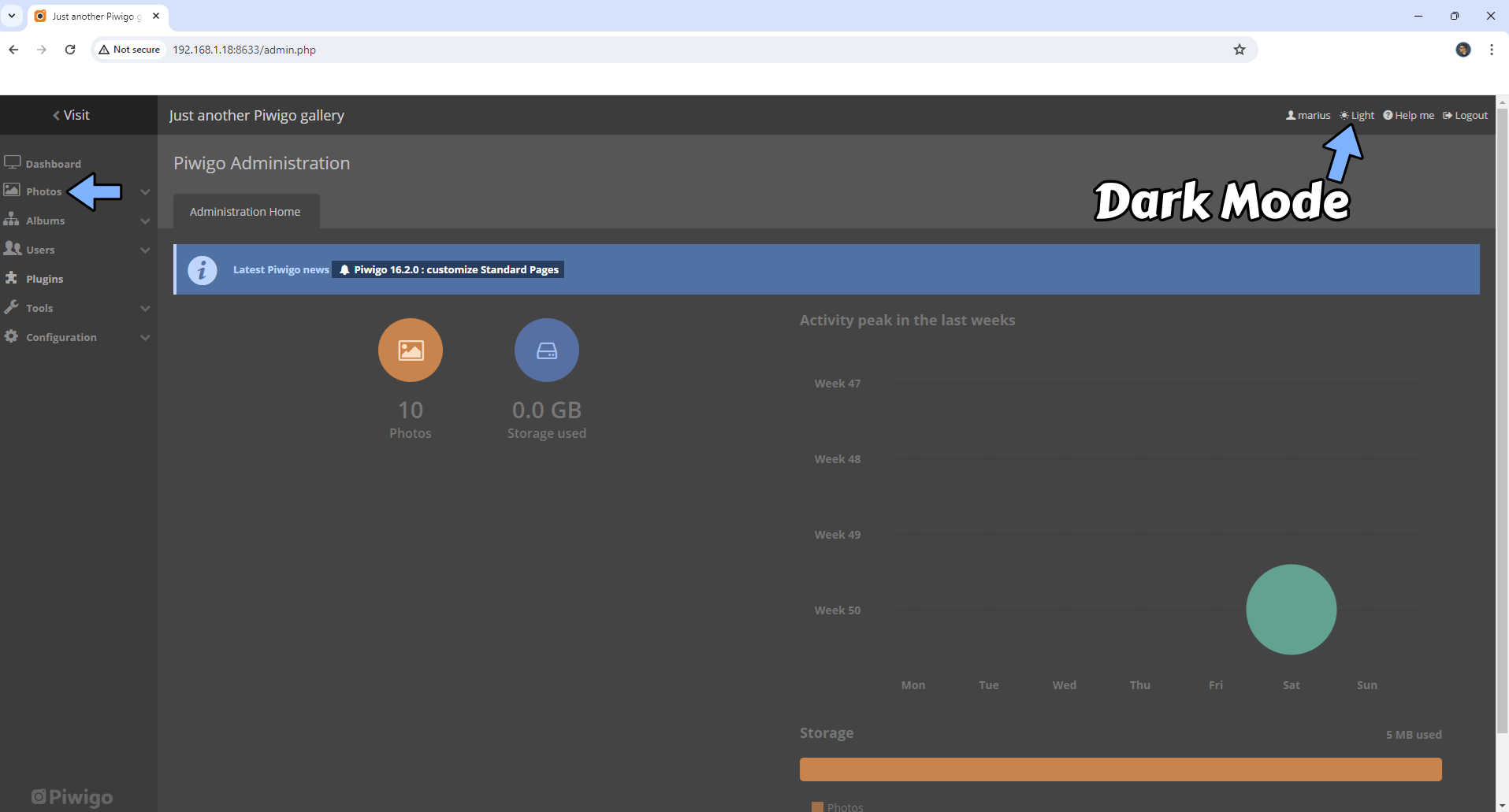 Piwigo Synology NAS Set up 7 new 2027