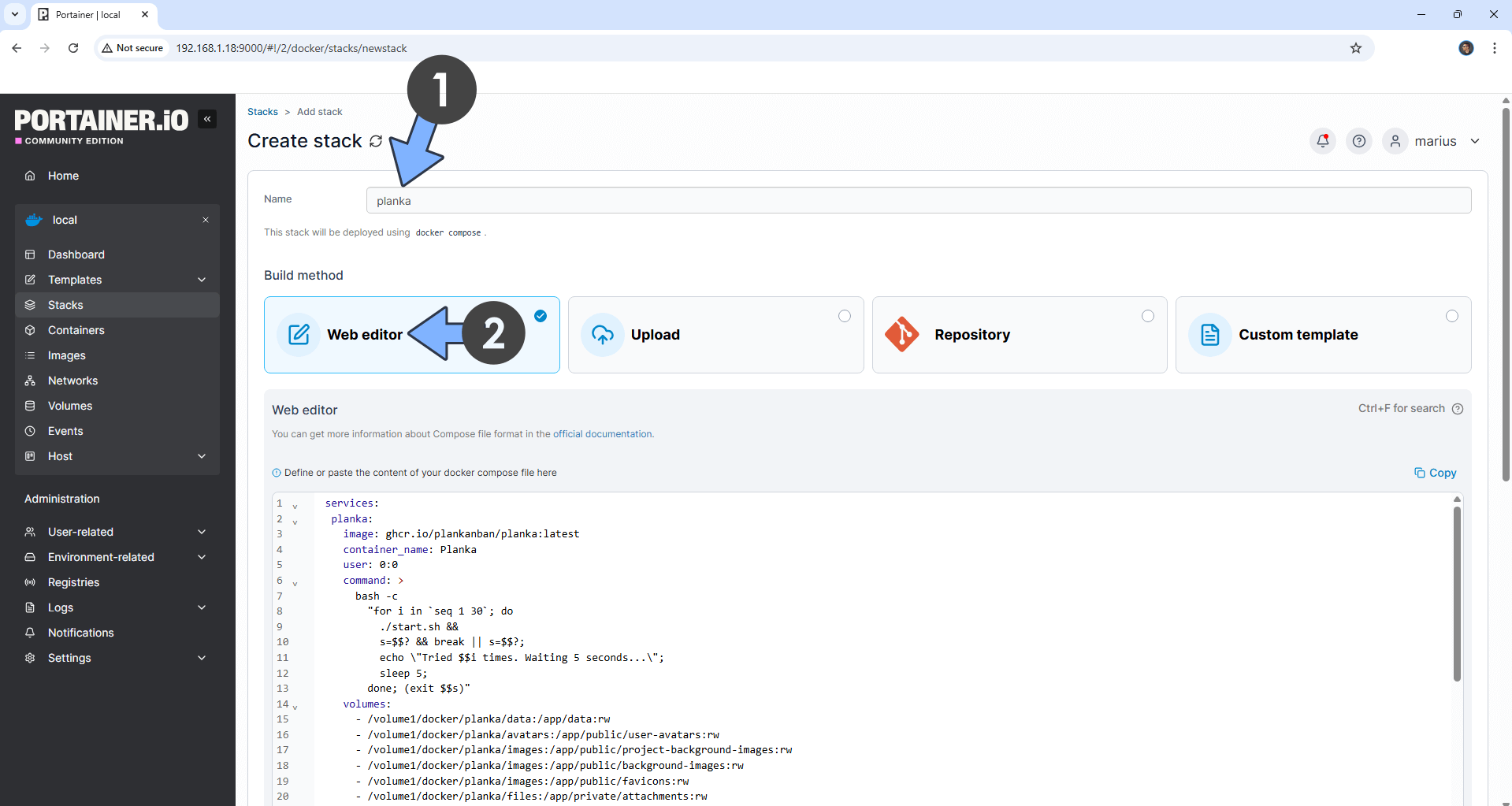 Planka Synology NAS Set up 6 new 2027
