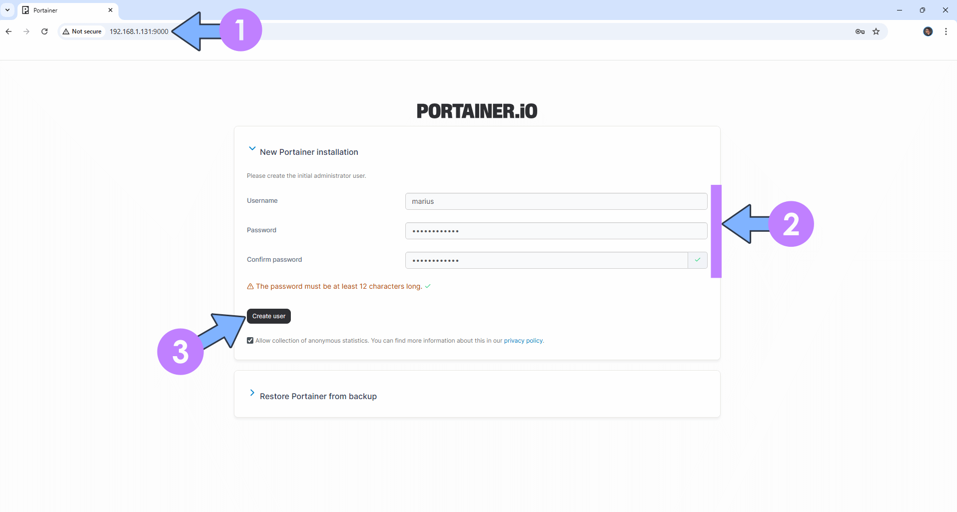 Portainer Install Synology NAS Setup 1