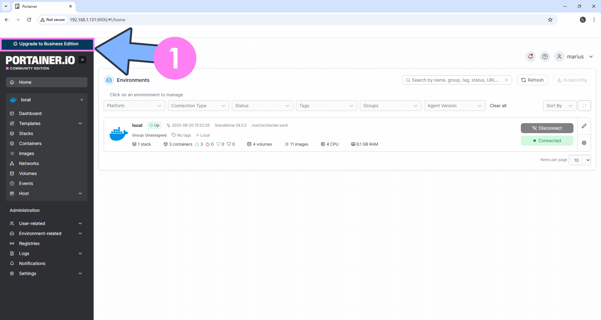 Portainer Install Synology NAS Setup 13