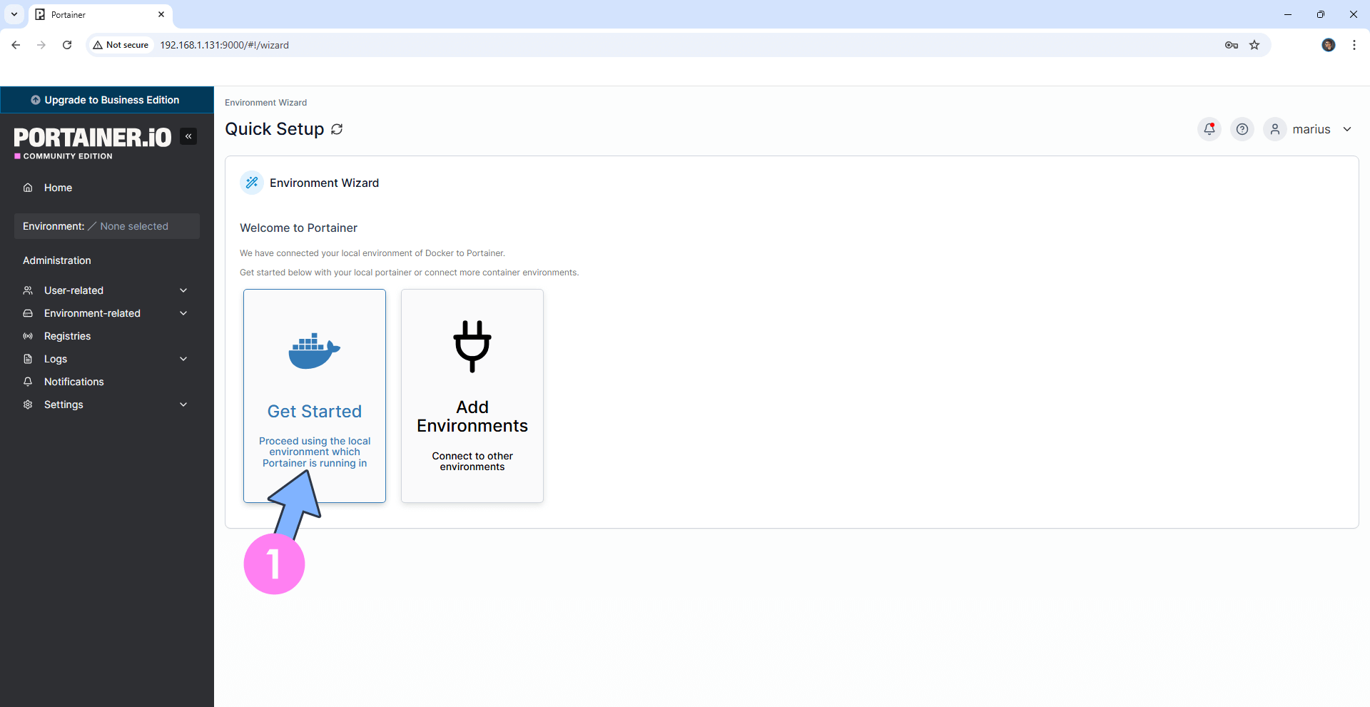 Portainer Install Synology NAS Setup 2
