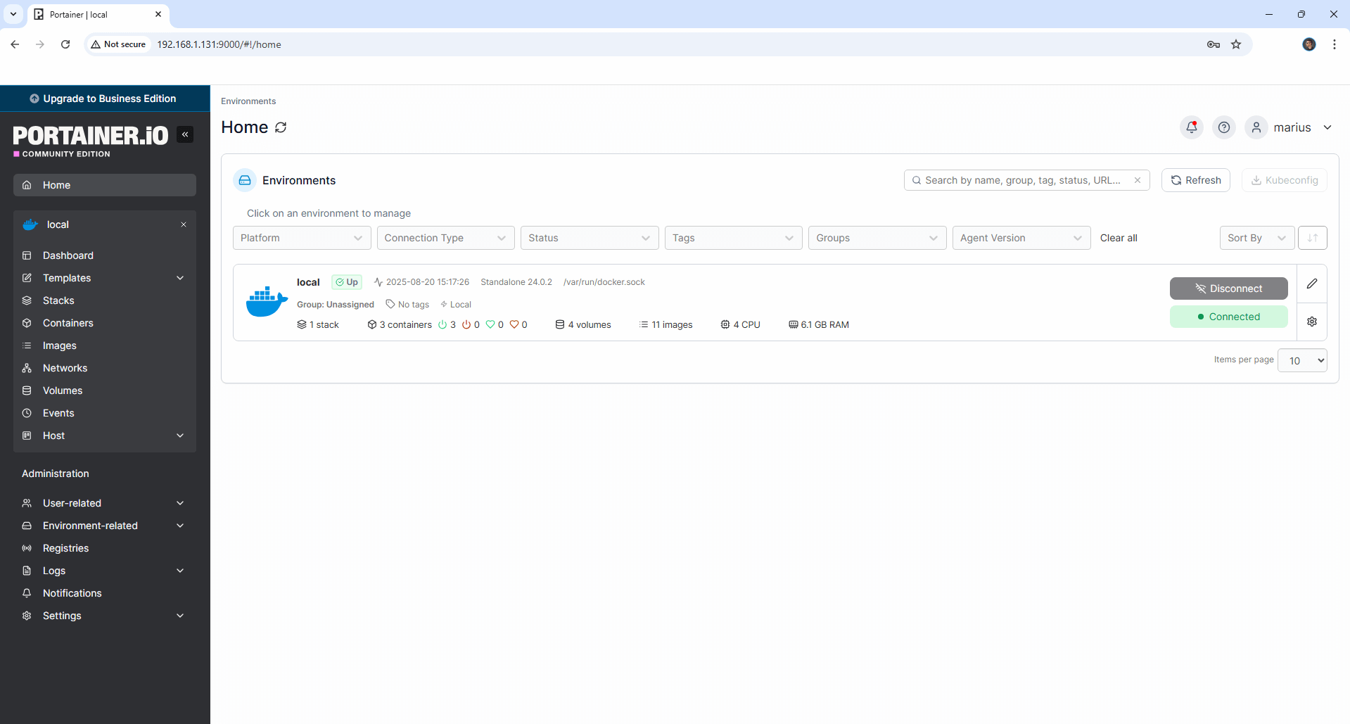 Portainer Install Synology NAS Setup 7