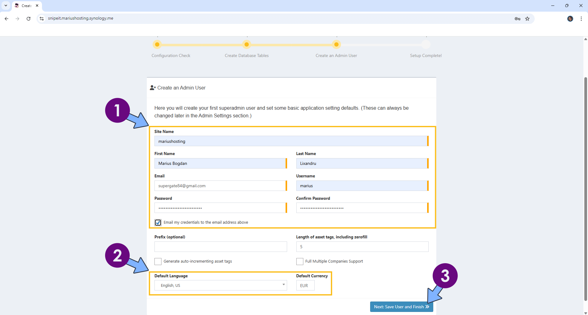 Snipe-IT Synology NAS Set up 13 new 2027