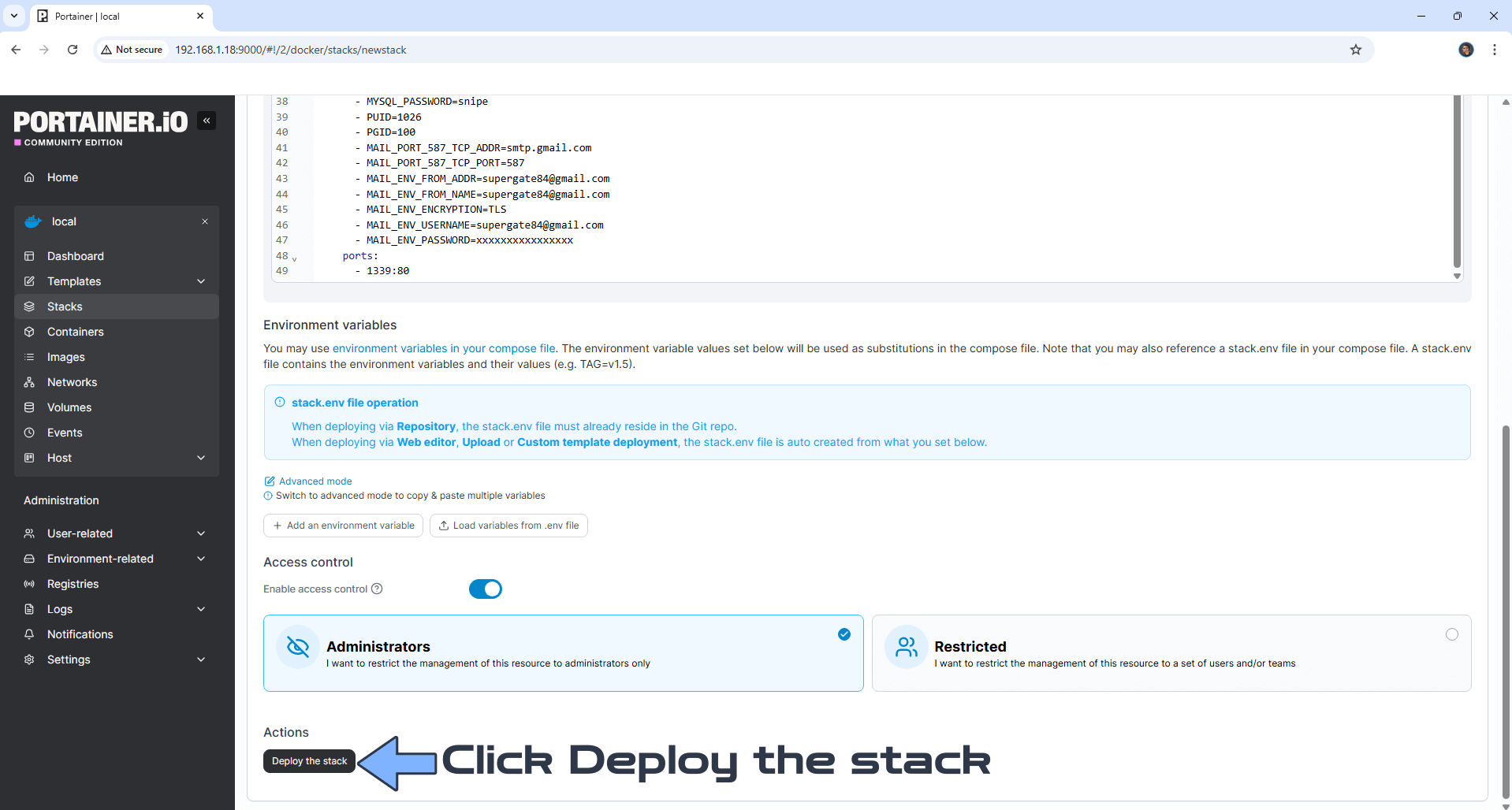 Snipe-IT Synology NAS Set up 9 new 2029