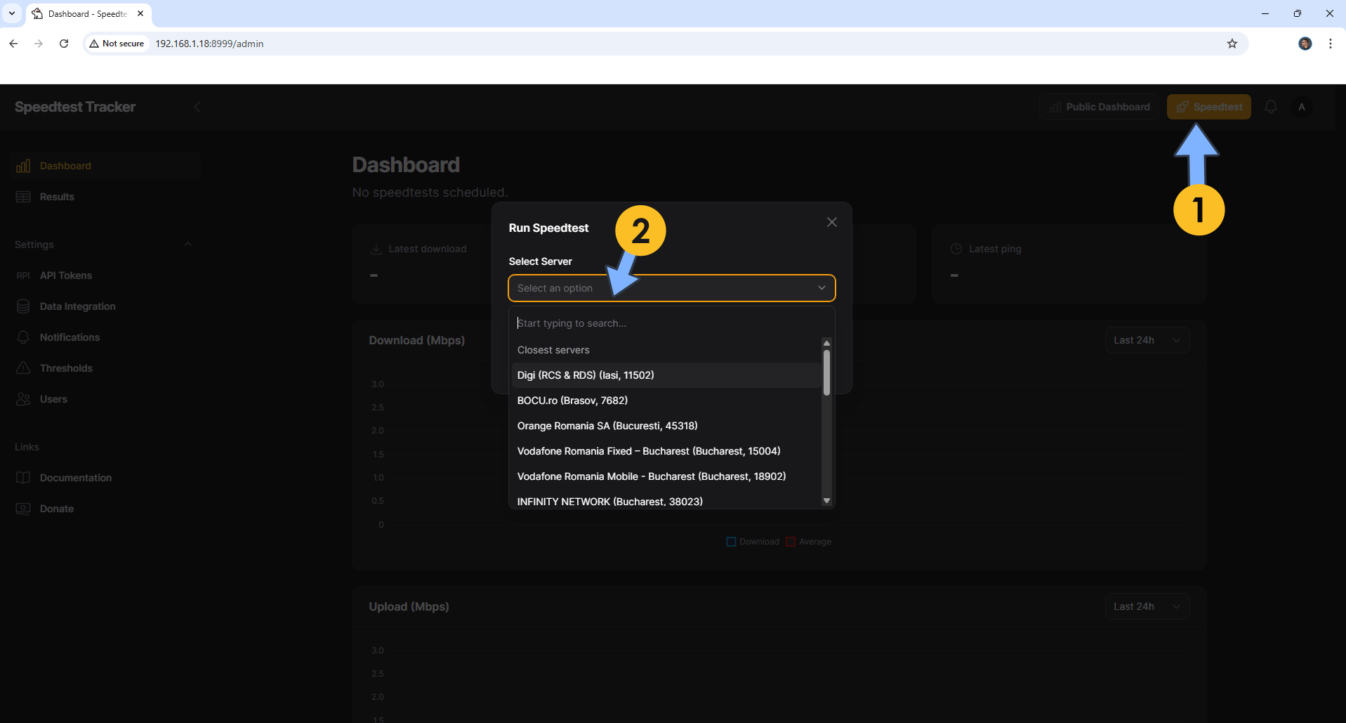 Speedtest Tracker UGREEN SQLite NAS Set up 7 new 2028
