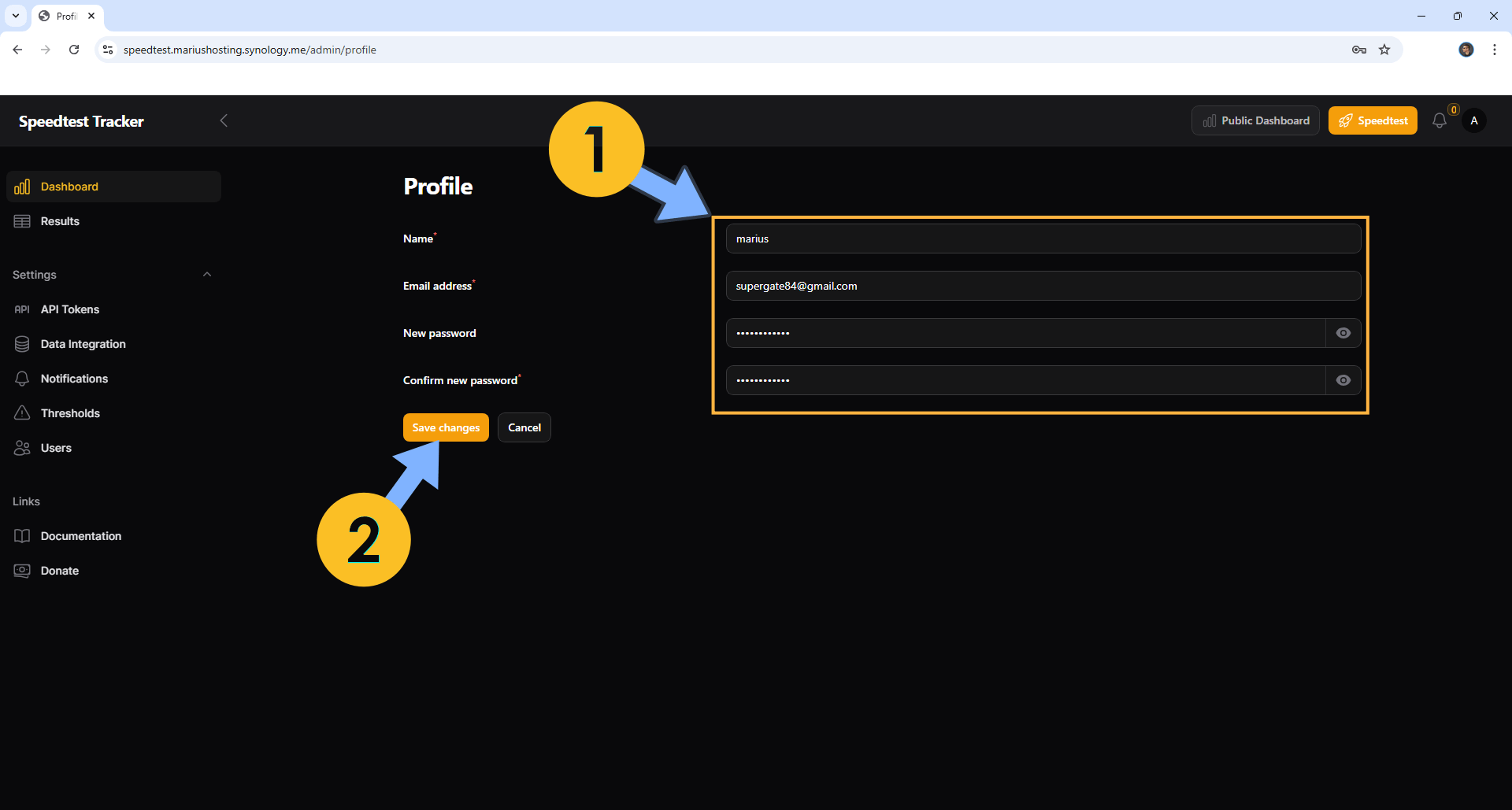 Speedtest Tracker UGREEN SQLite NAS Set up 7 new 2029