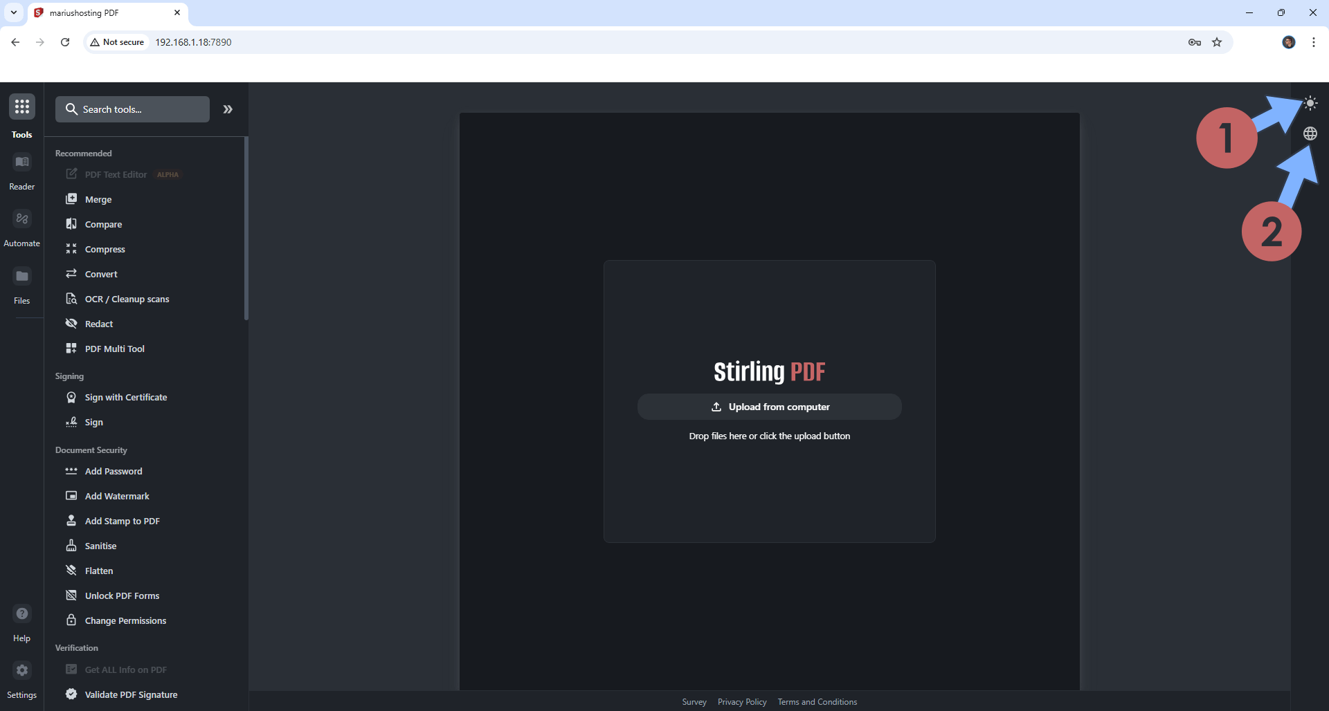 Stirling PDF Synology NAS Set up new 8 2032