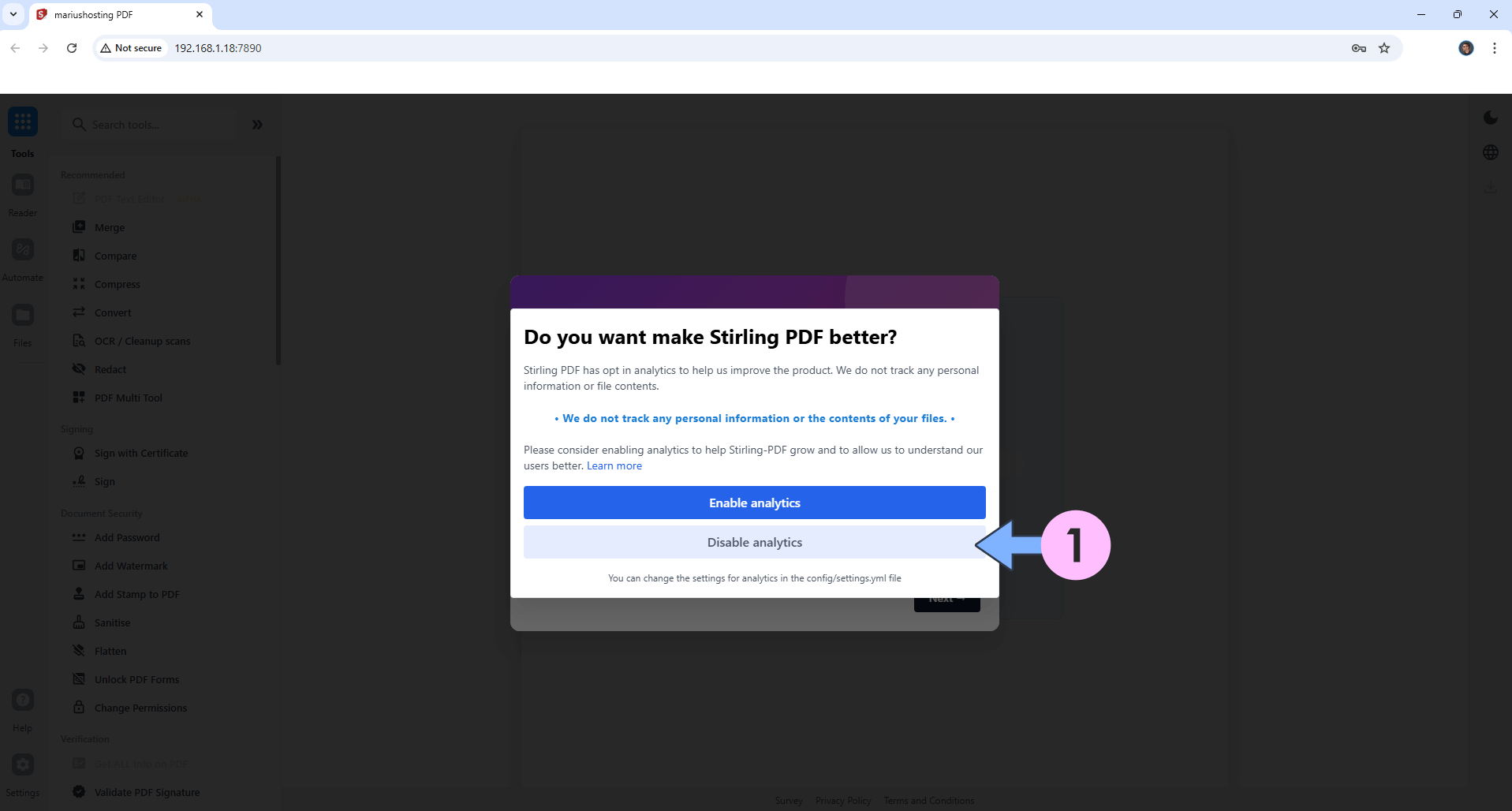 Stirling PDF UGREEN NAS Set up 7 new 2029