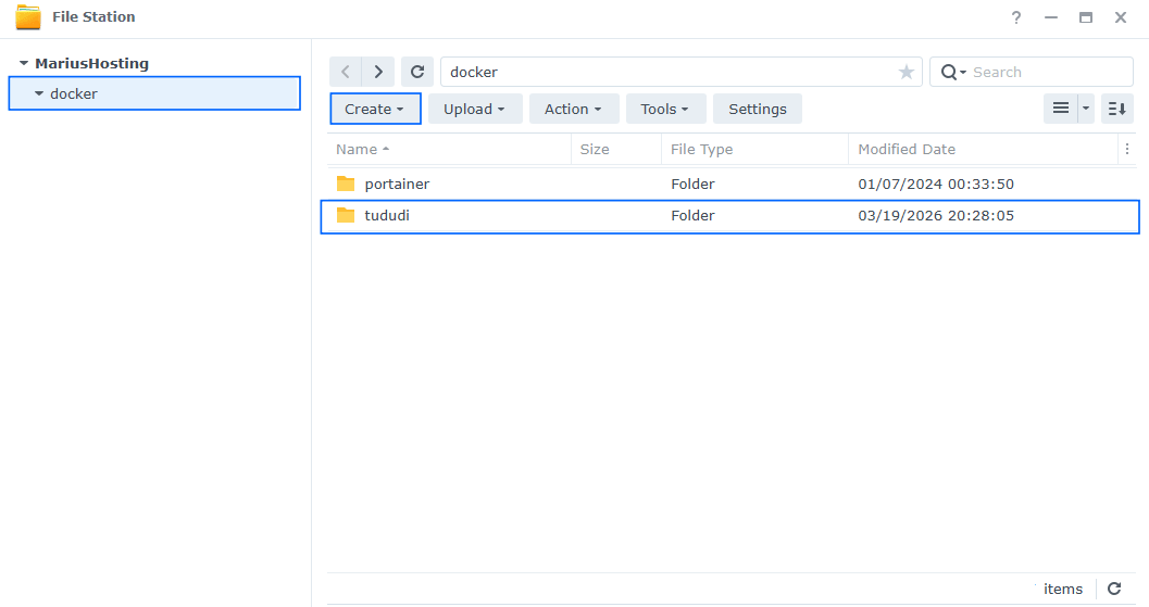 Tududi Synology NAS Set up 1 new 2028