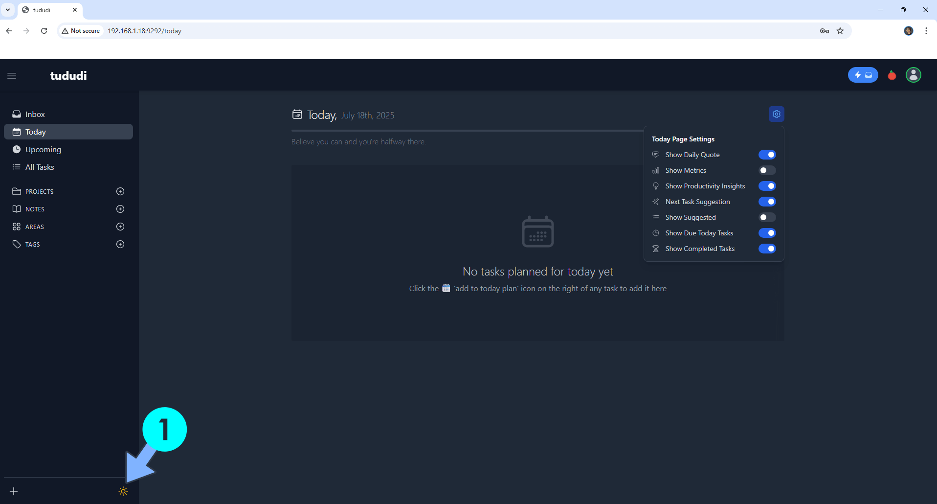Tududi Synology NAS Set up 6 new 2026