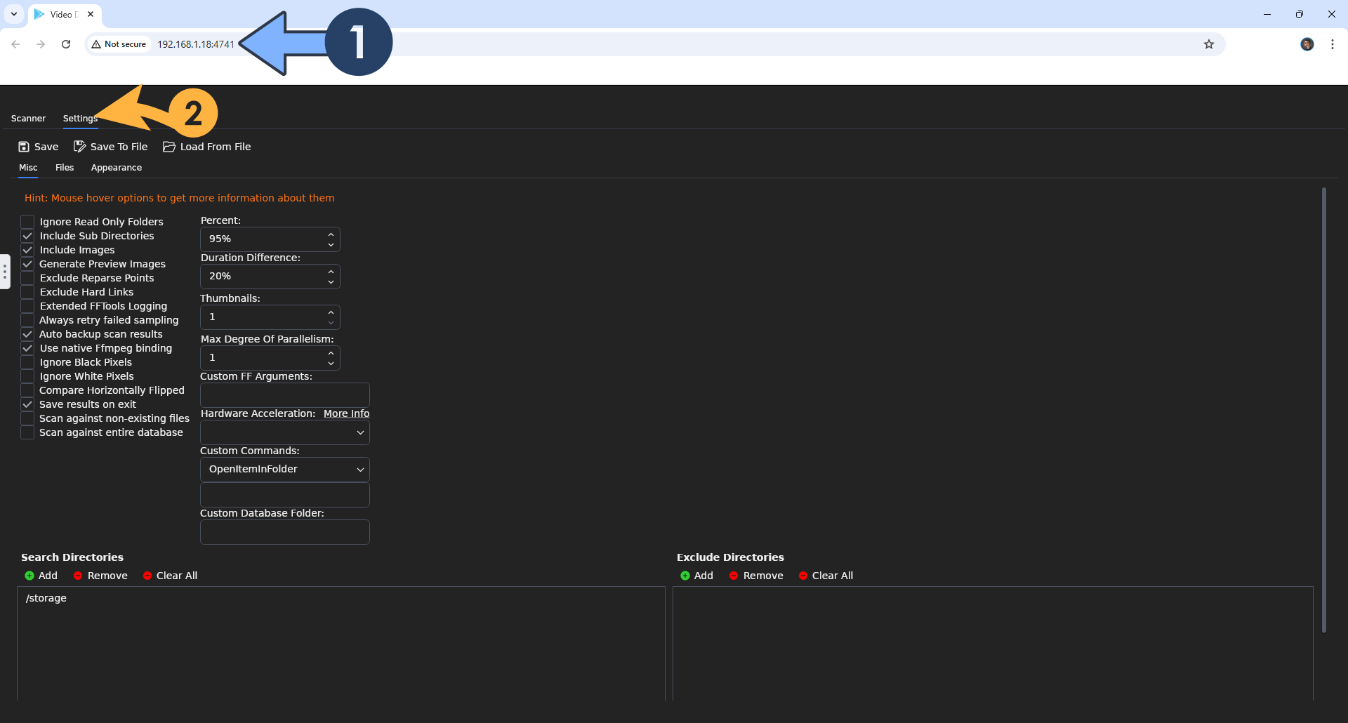 Video Duplicate Finder Synology NAS Portainer Set up 5