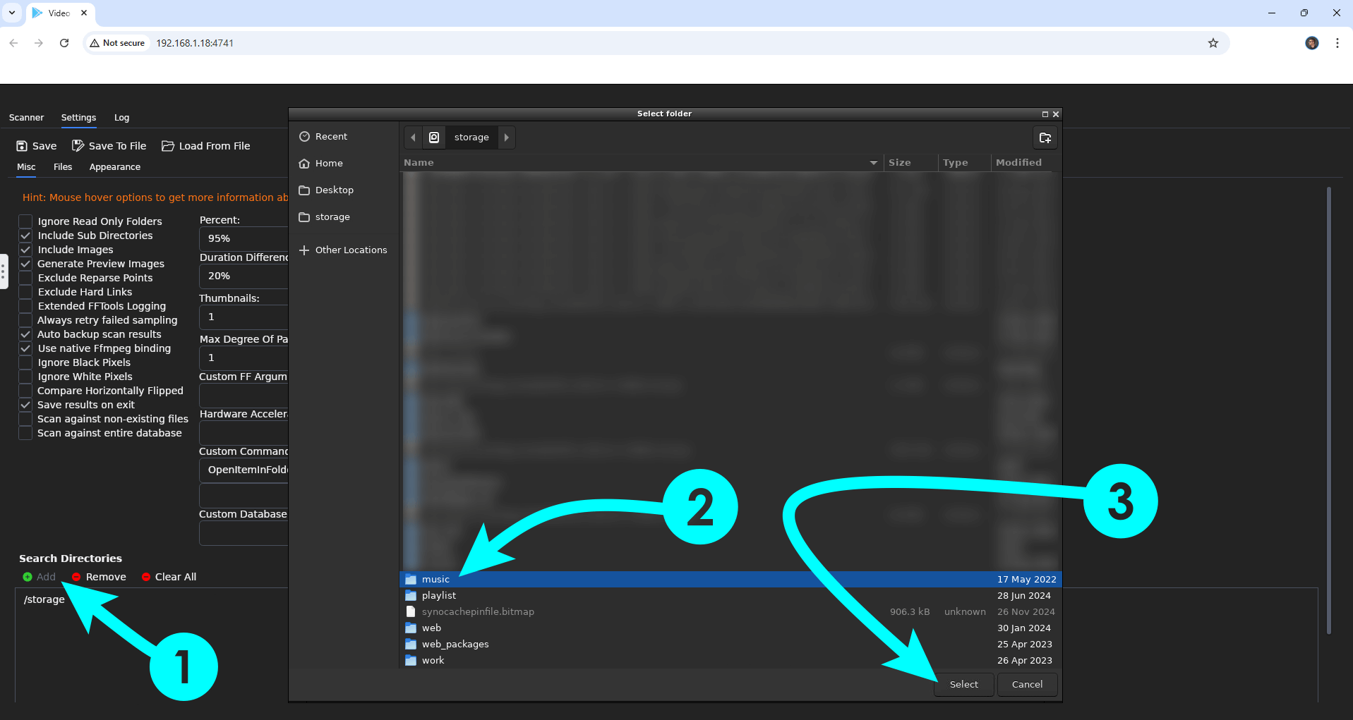 Video Duplicate Finder Synology NAS Portainer Set up 6