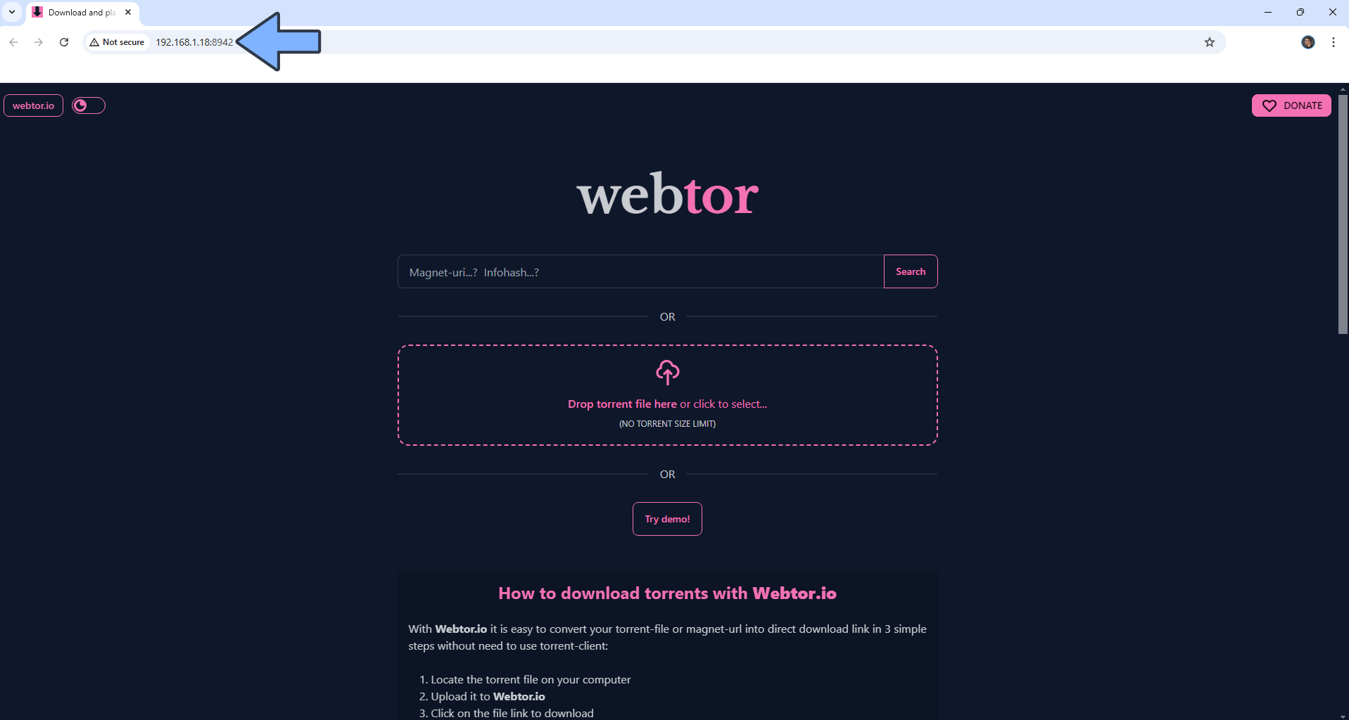 Webtor Synology NAS Set up 10