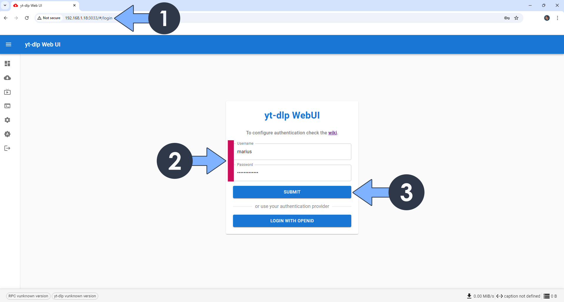 YT-Web-UI Synology NAS Set up 8A