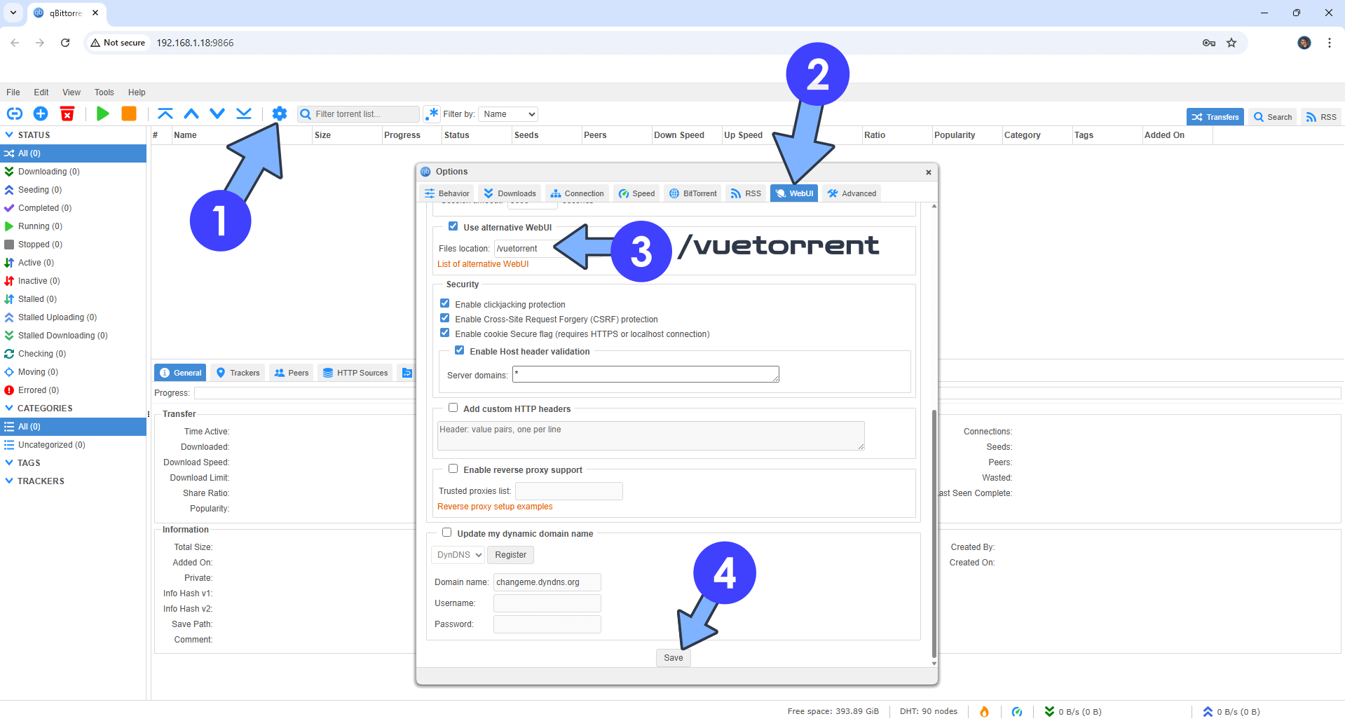 qBittorrent with VueTorrent Synology NAS Set up 8 new 2028