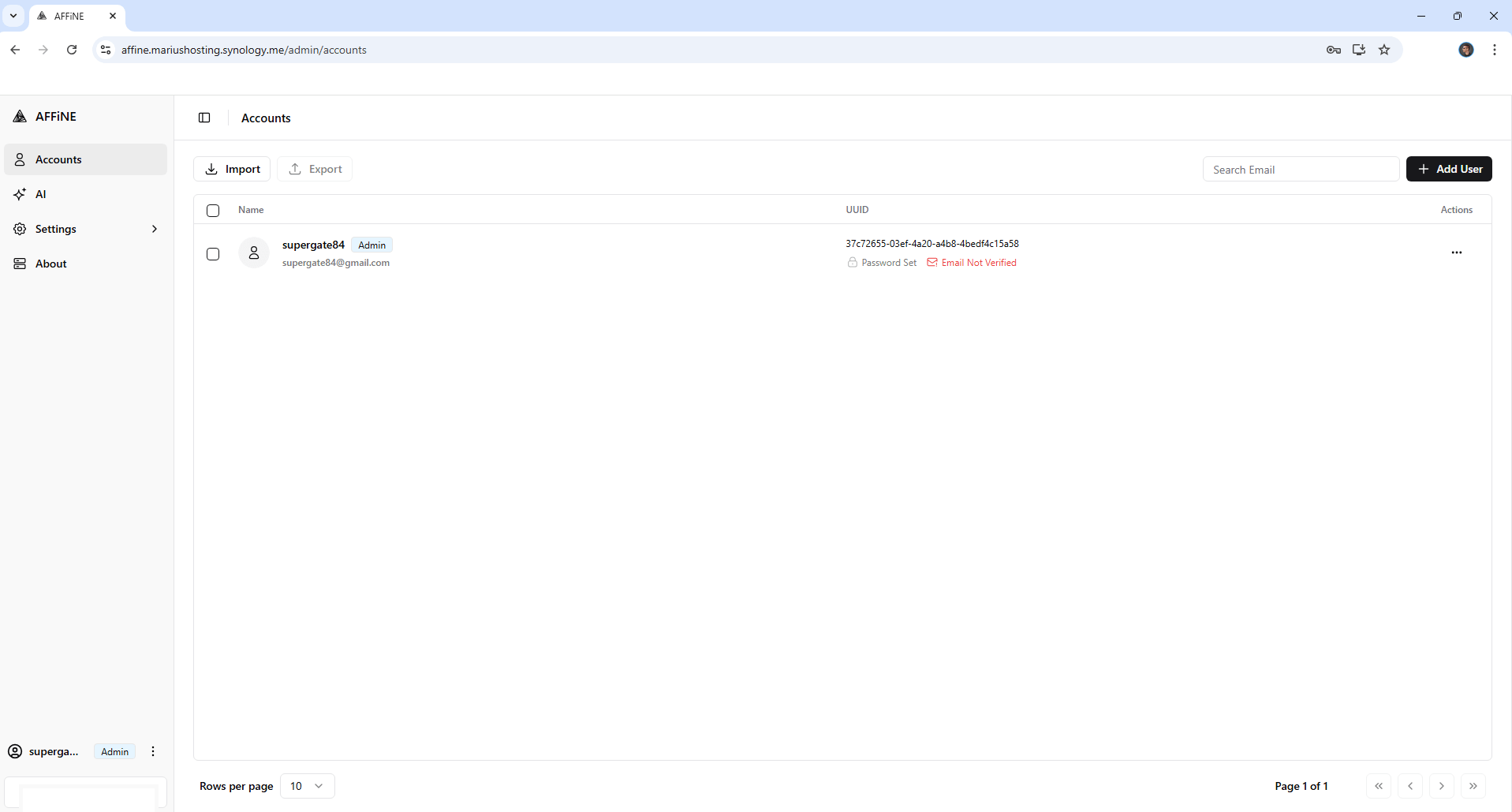 AFFiNE Synology NAS Set up 12 new 2026
