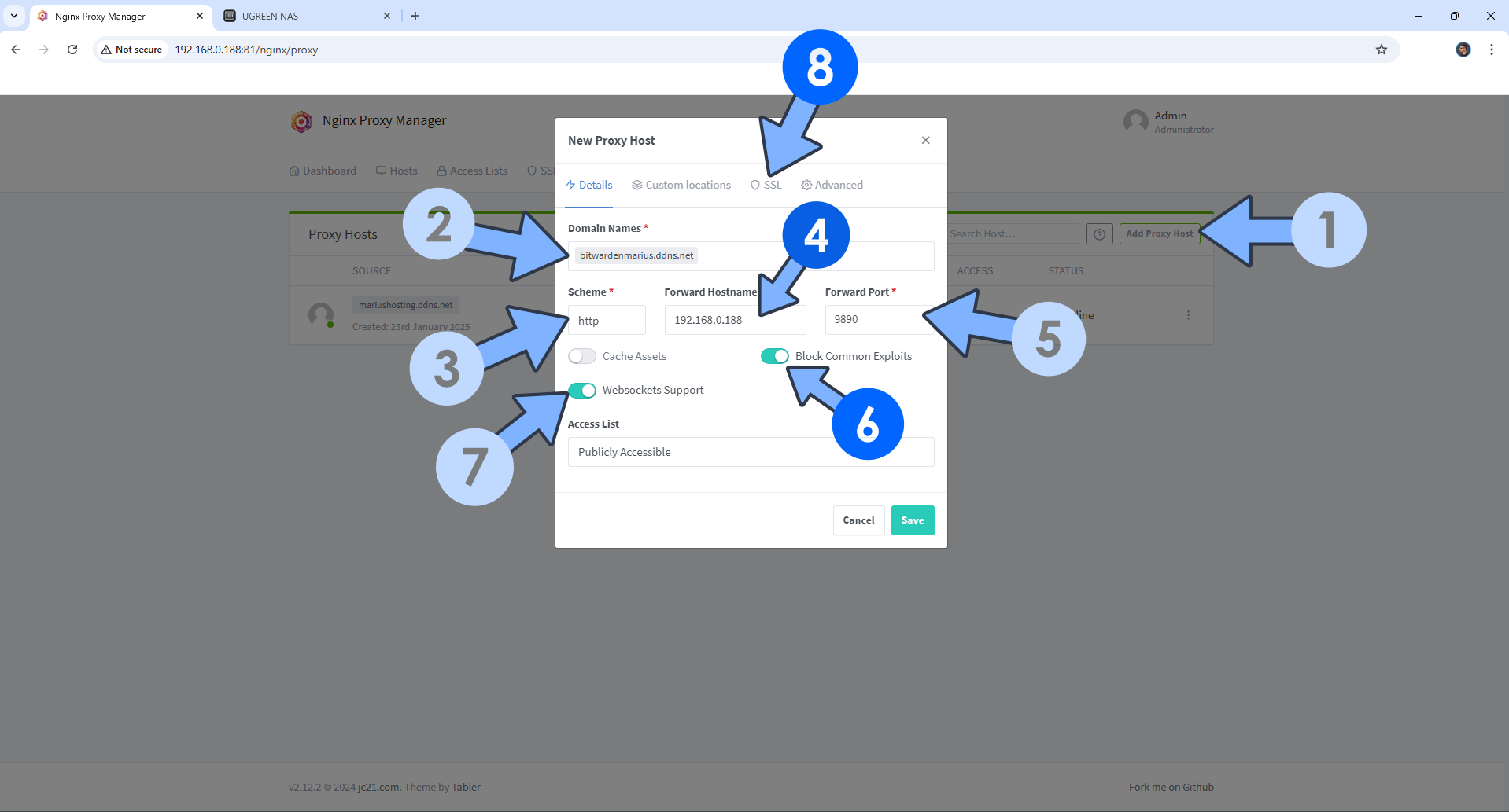 Bitwarden UGREEN NAS Set up 9