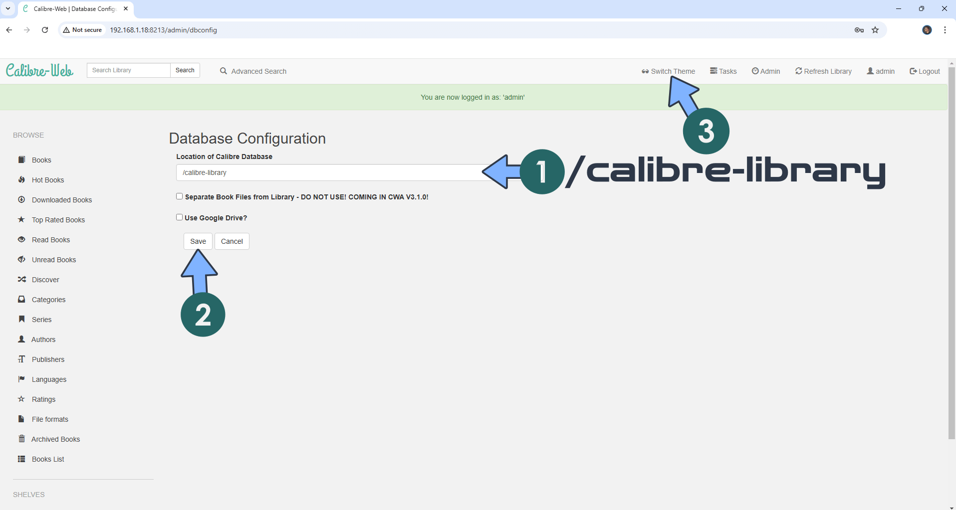 Calibre-Web Automated Synology NAS Set up 7