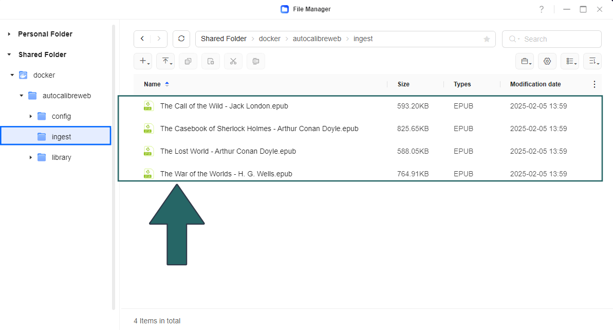 Calibre-Web Automated UGREEN NAS Set up 9