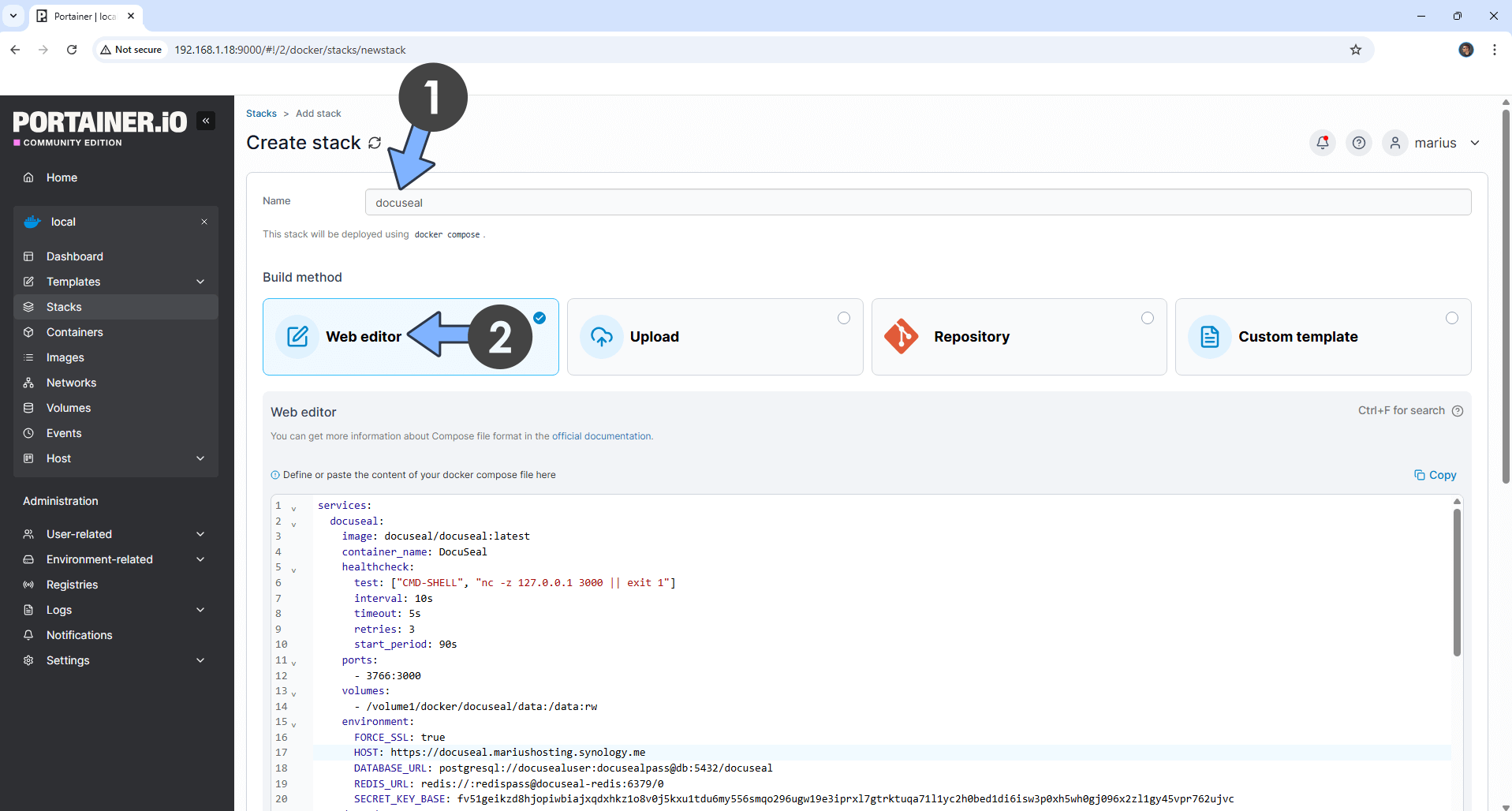 DocuSeal Synology NAS Set up 8 new 2026