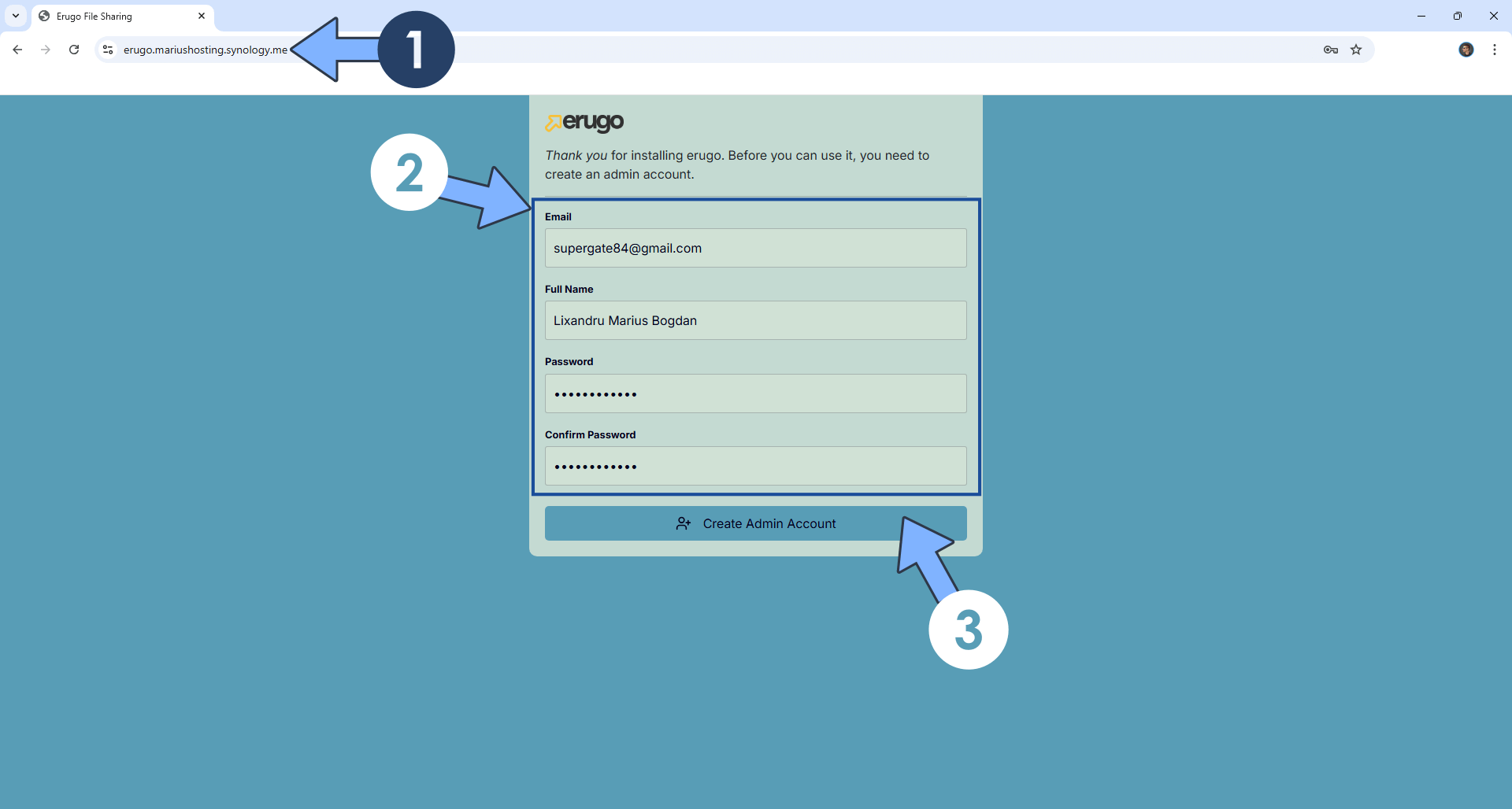 Erugo Synology NAS Set up 10