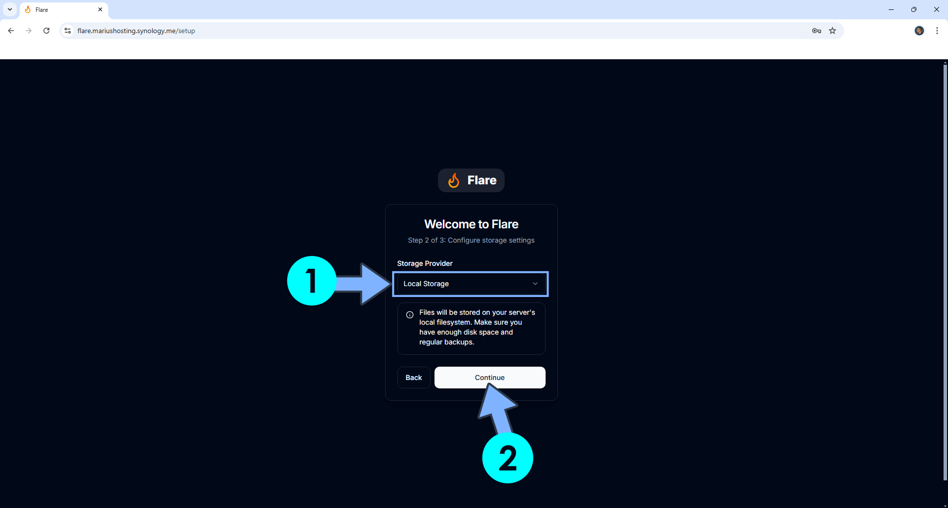 Flare Synology NAS Set up 12