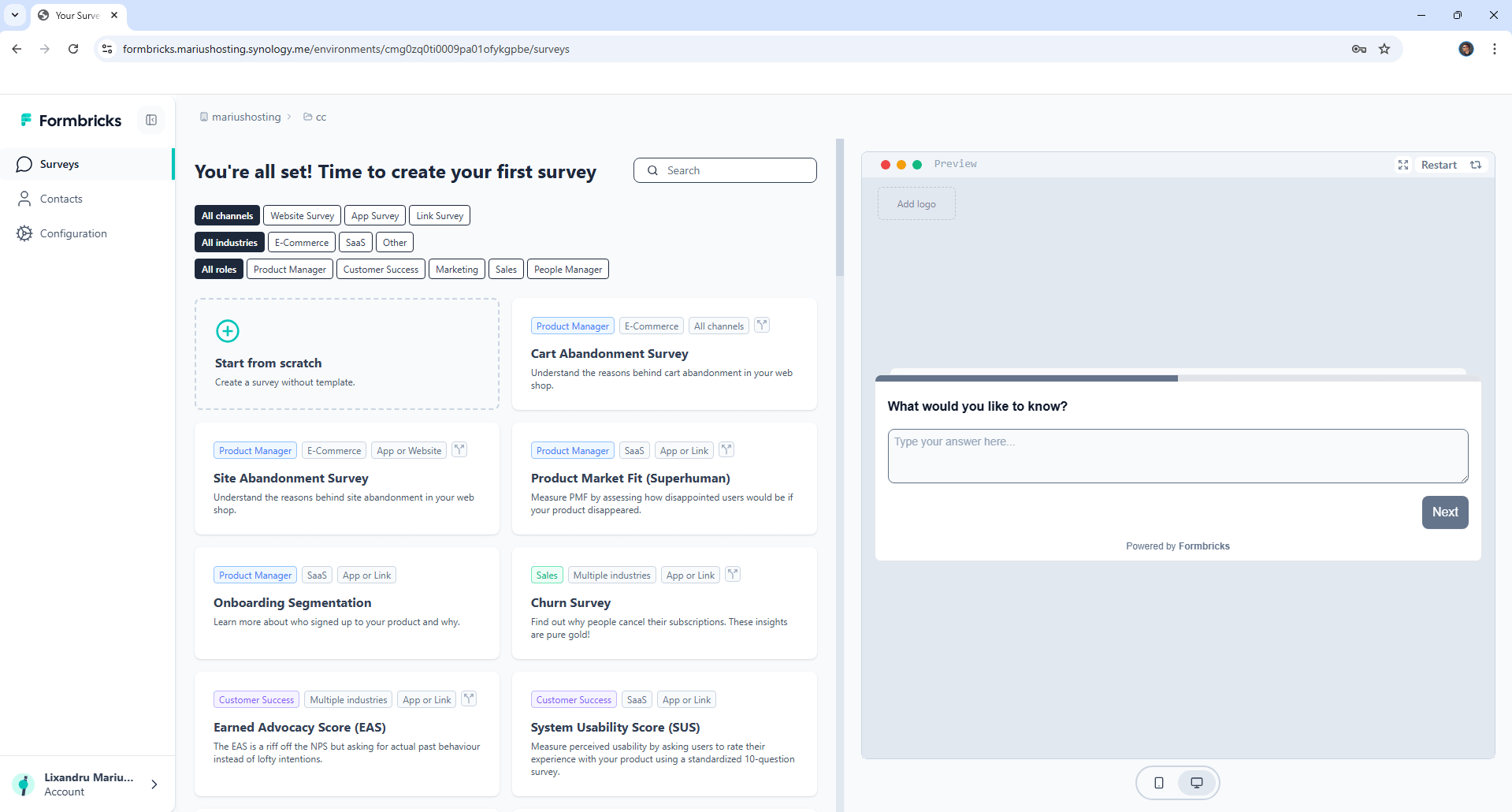 Formbricks Synology NAS Set up 10 new 2027