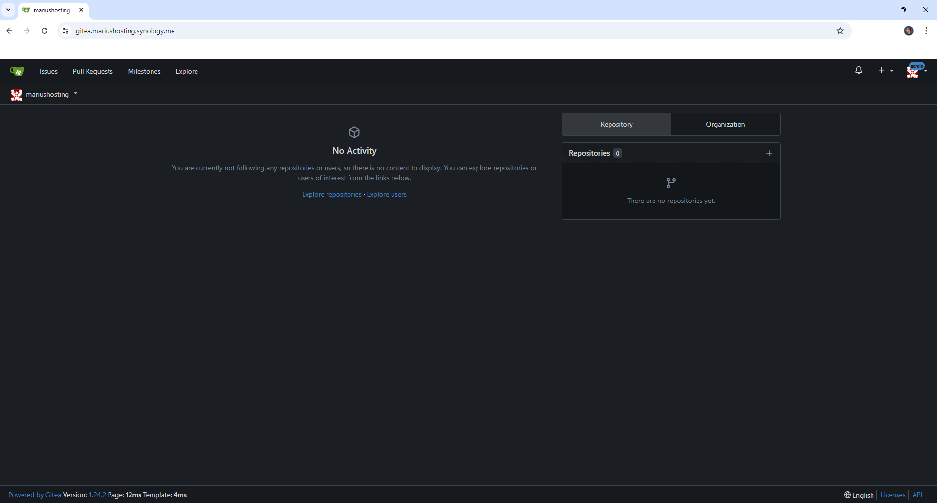 Gitea Synology NAS Set up 15 new 2026