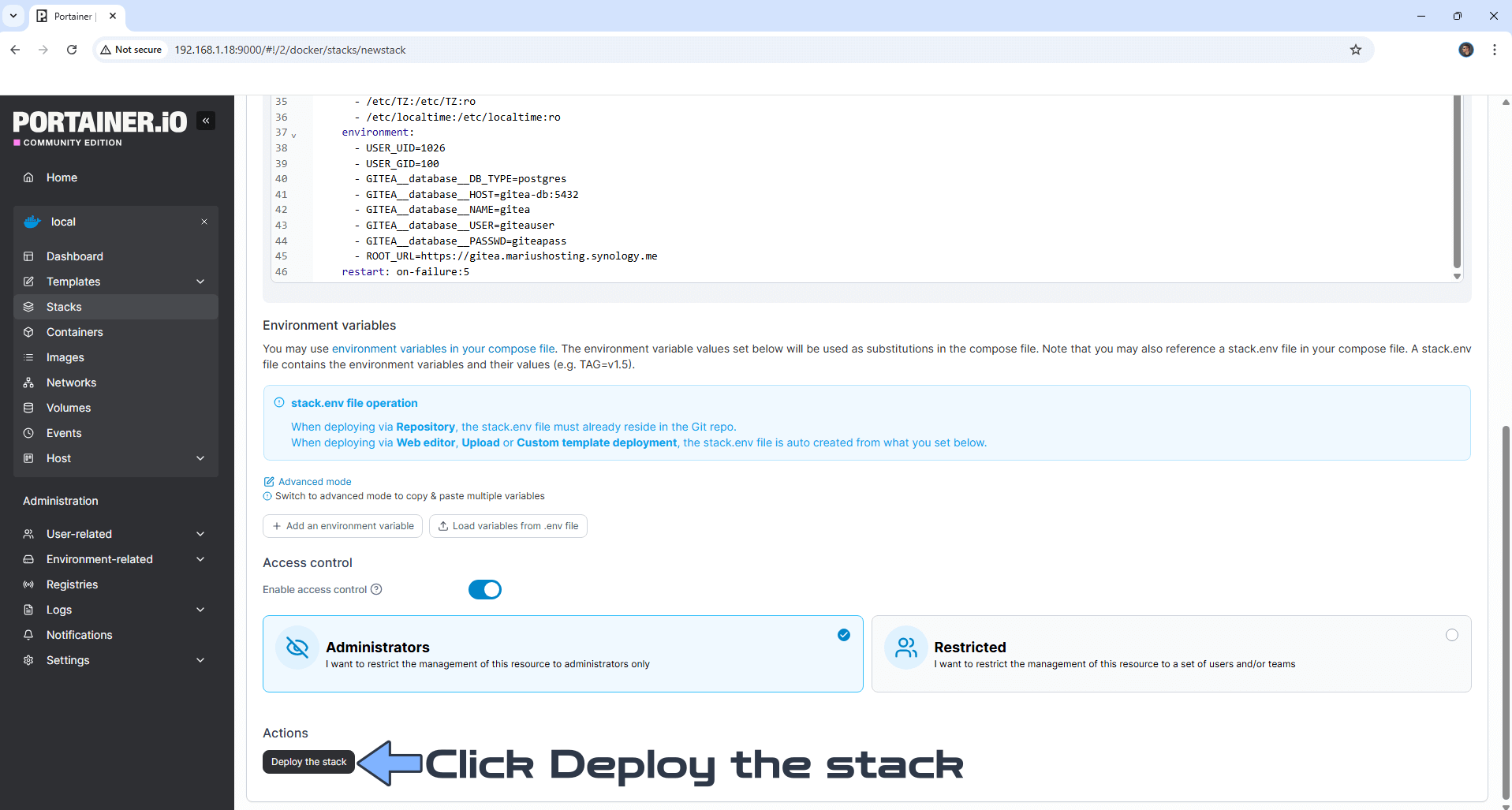 Gitea Synology NAS Set up 9 new 2027
