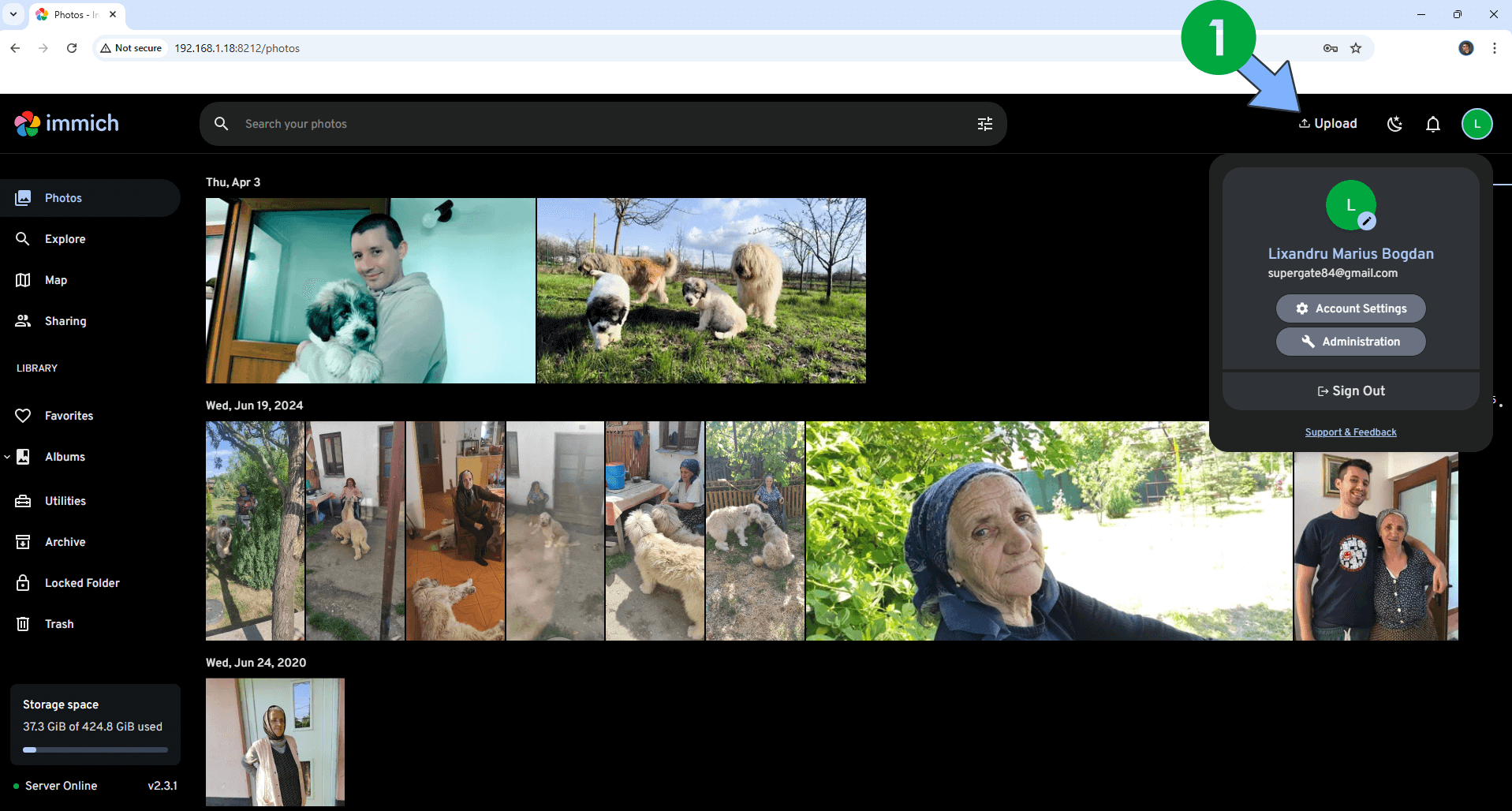 Immich Synology NAS Set up 18 new 2036