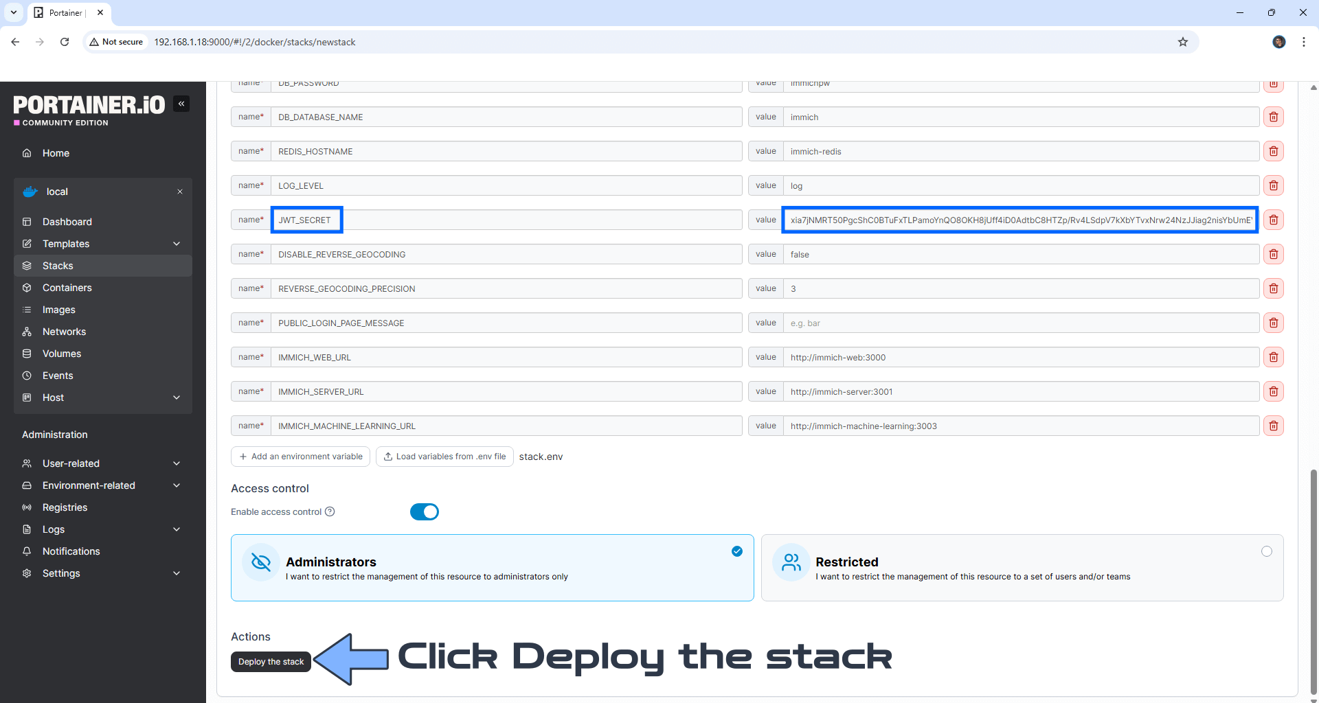 Immich Synology NAS Set up 4 new 2036