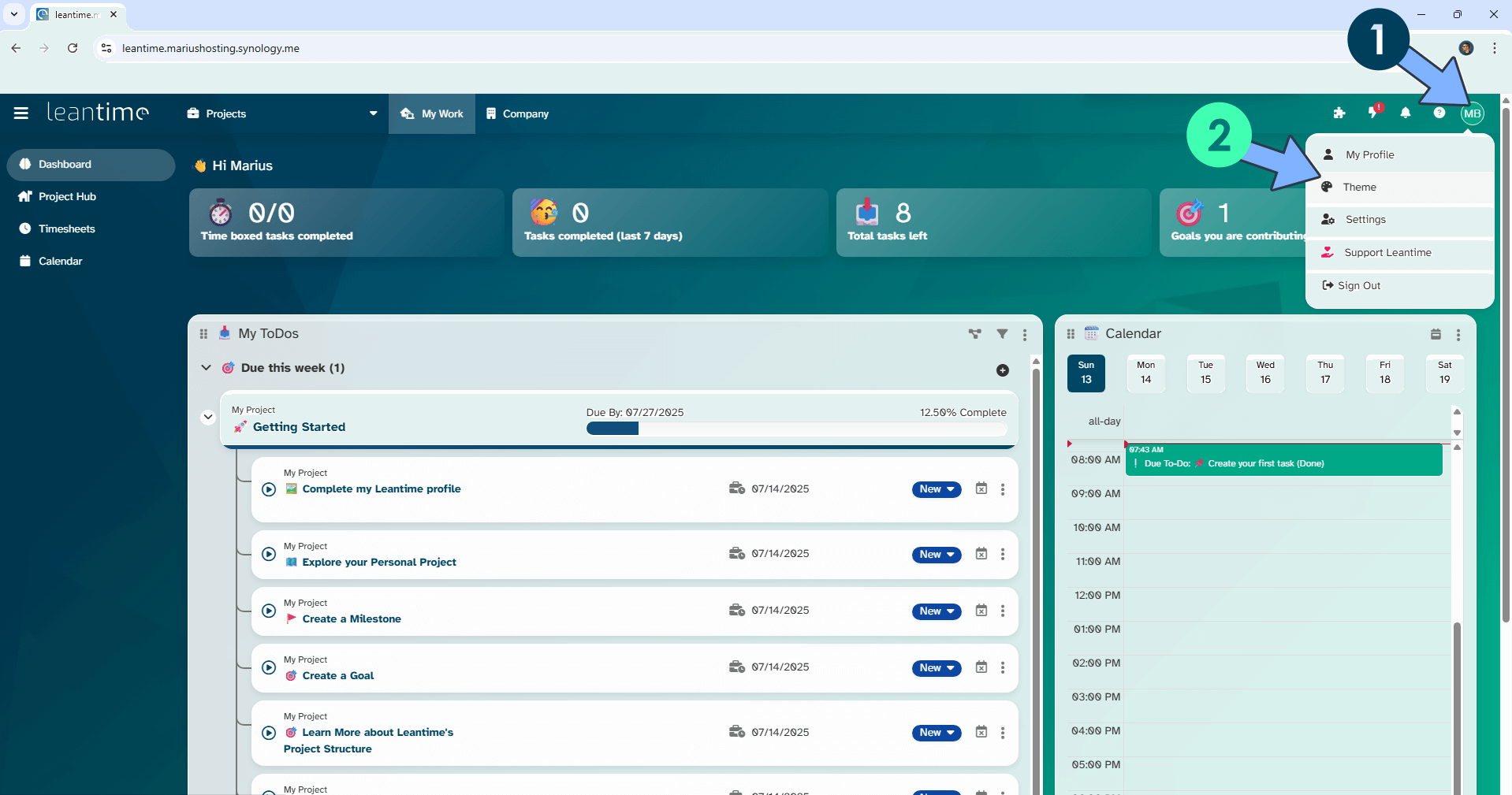 Leantime Synology NAS Set up 12 2026