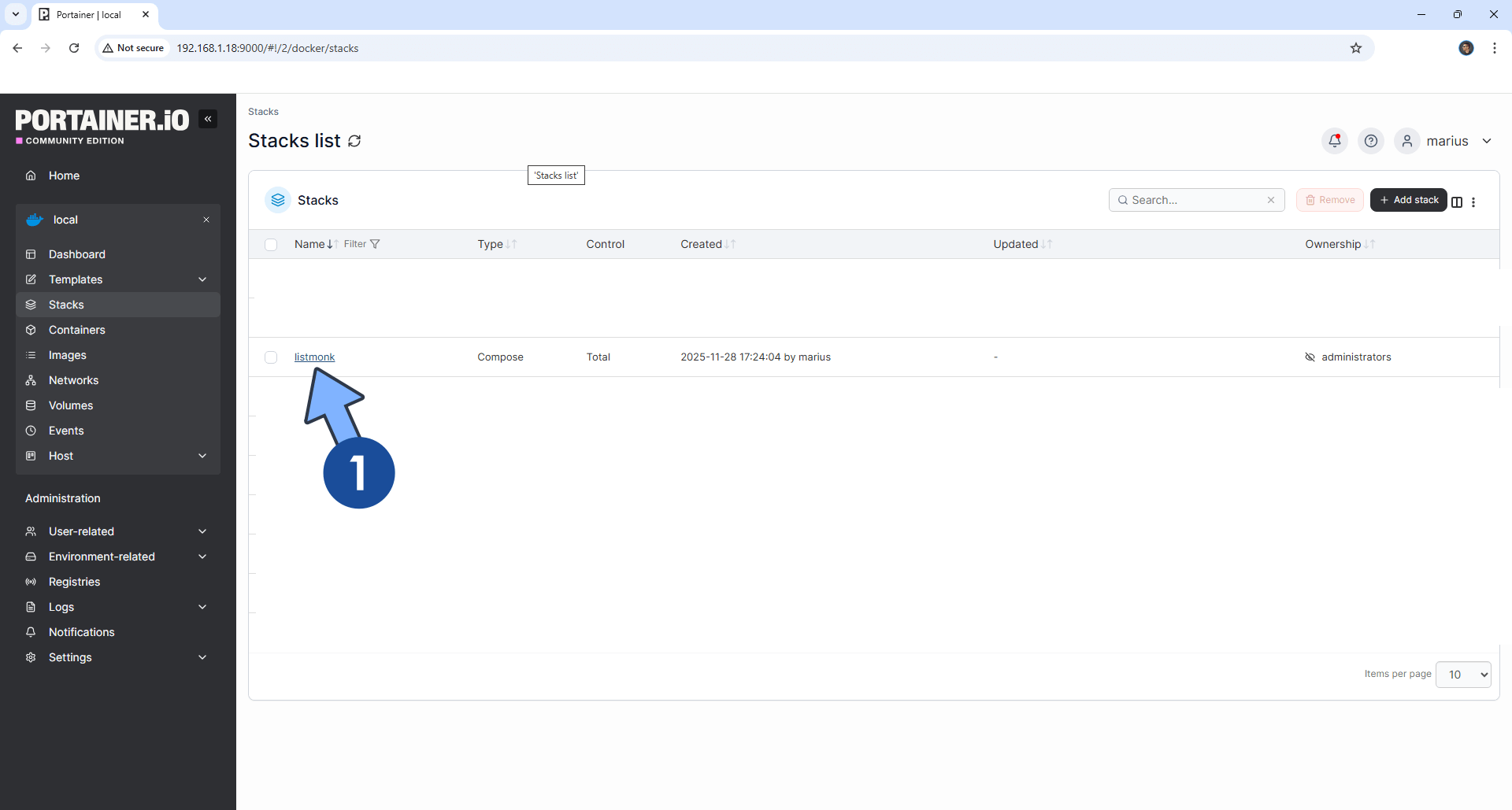 Listmonk Synology NAS Set up 10 new 2028