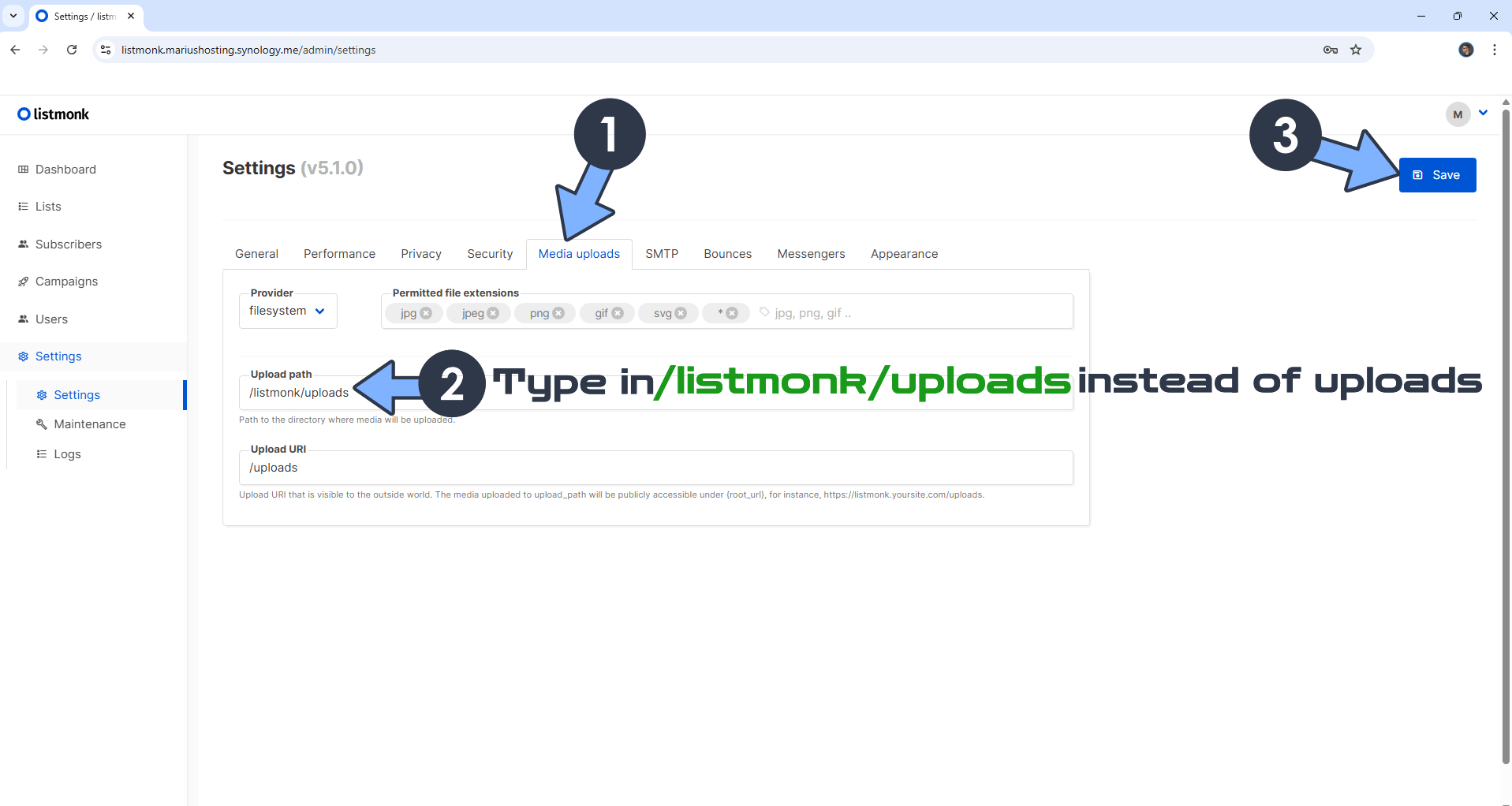 Listmonk Synology NAS Set up 14 new 2028