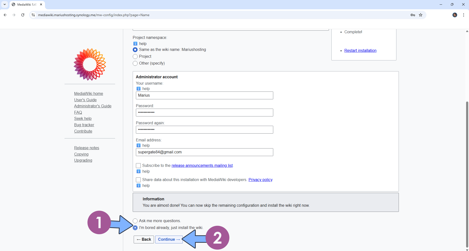 MediaWiki Synology NAS Set up 17 new 2026