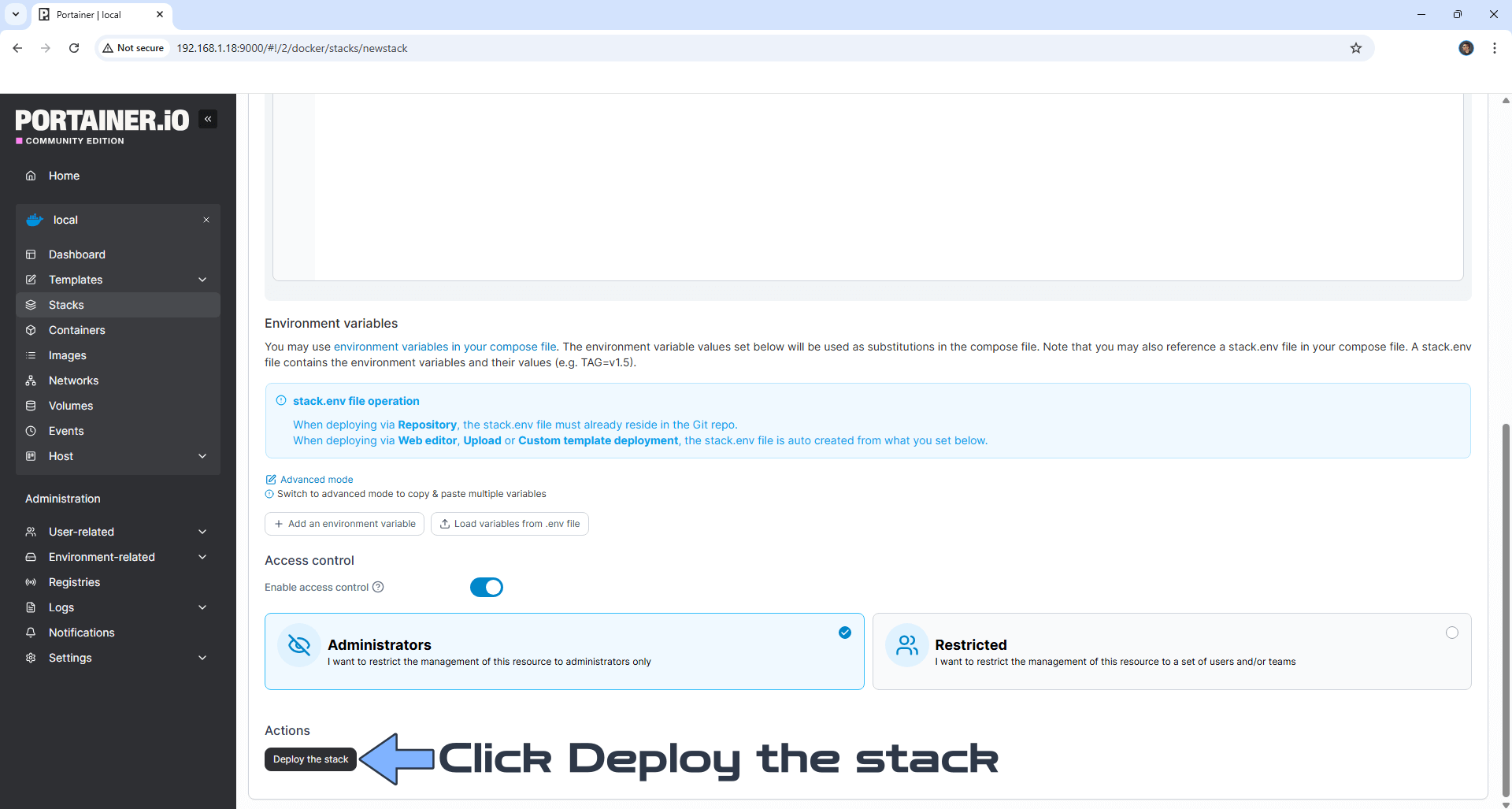 OpenSpeedTest Synology NAS Portainer Set up 3 new 2026