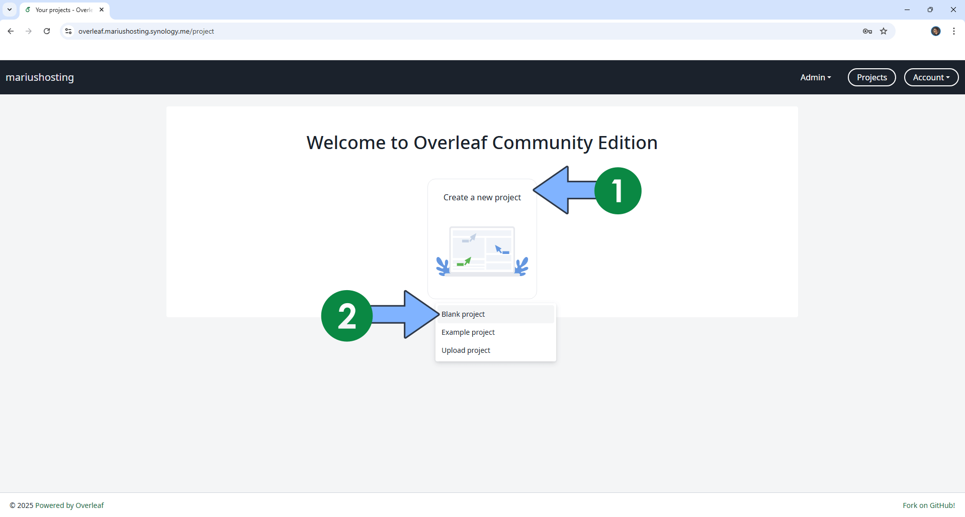 Overleaf Synology NAS new 7 2028